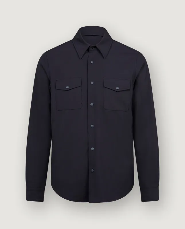 Wol Mix Camicia 13 - Donkerblauw sold by Pauw Amsterdam