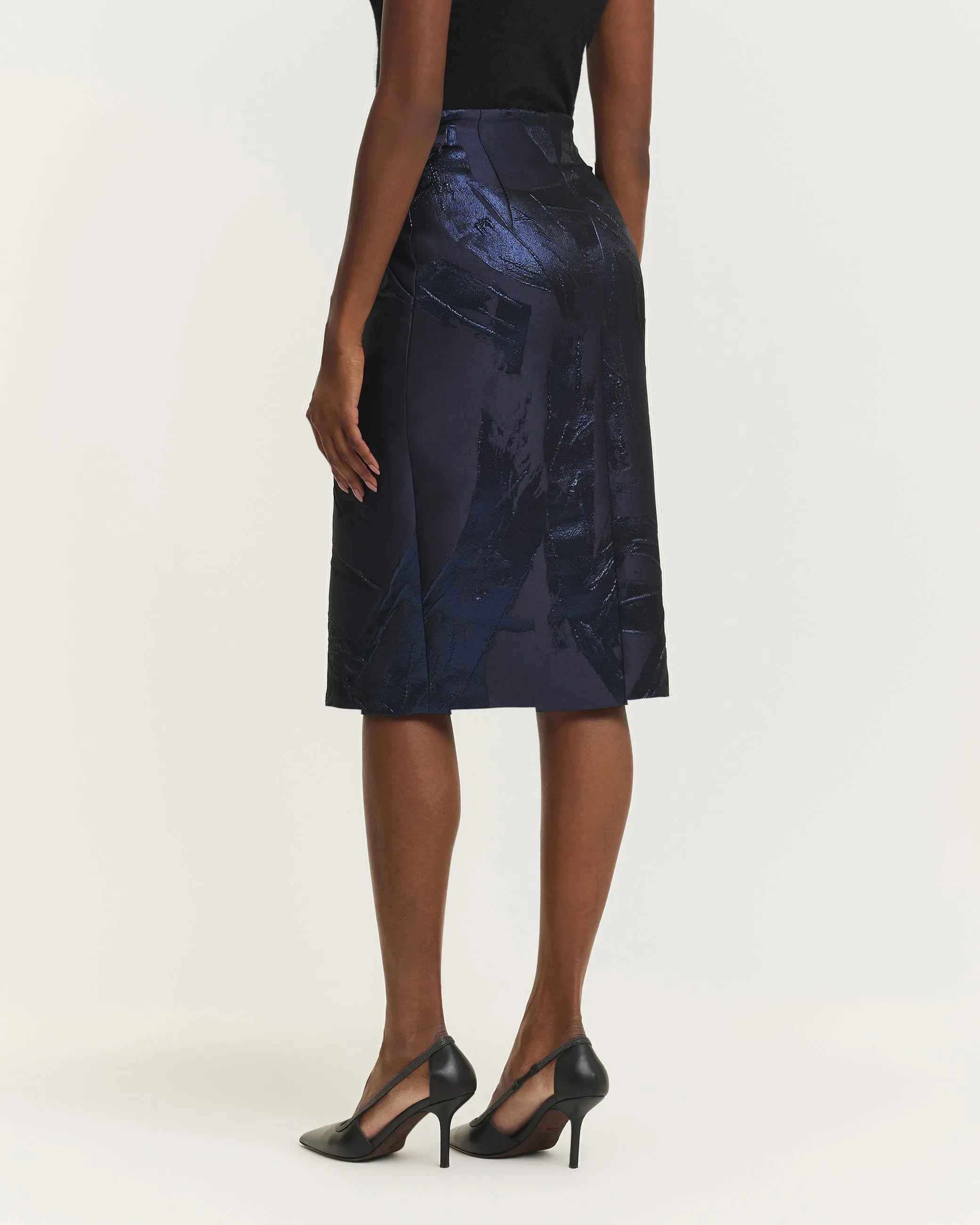 Verfstreek Kokerrok - Donkerblauw sold by Pauw Amsterdam product image thumbnail 4