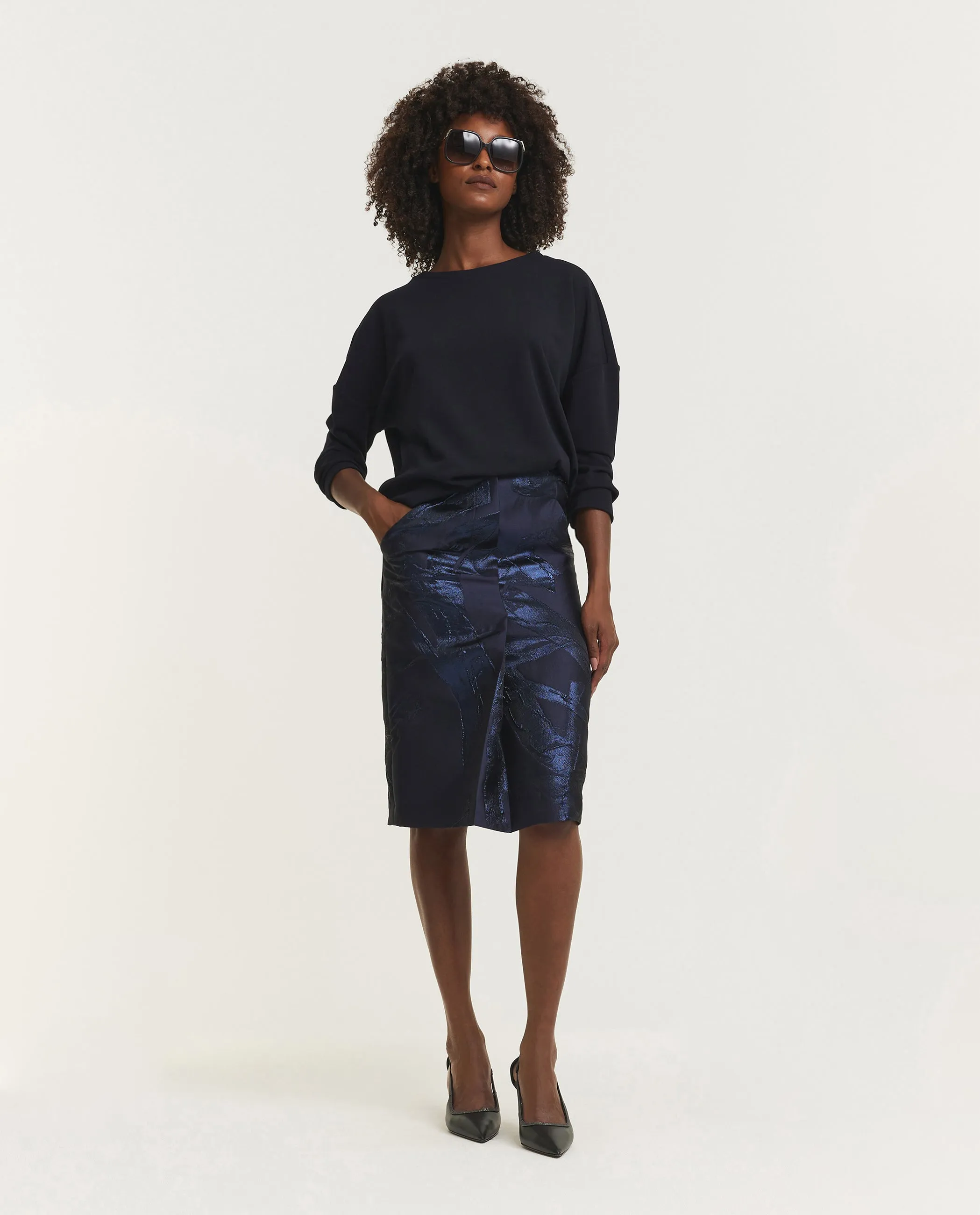 Verfstreek Kokerrok - Donkerblauw sold by Pauw Amsterdam