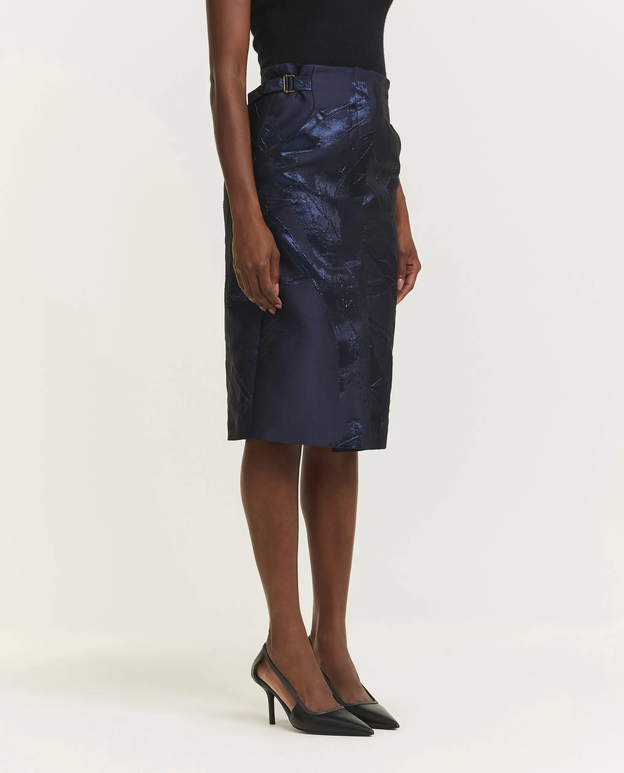 Verfstreek Kokerrok - Donkerblauw sold by Pauw Amsterdam product image thumbnail 3