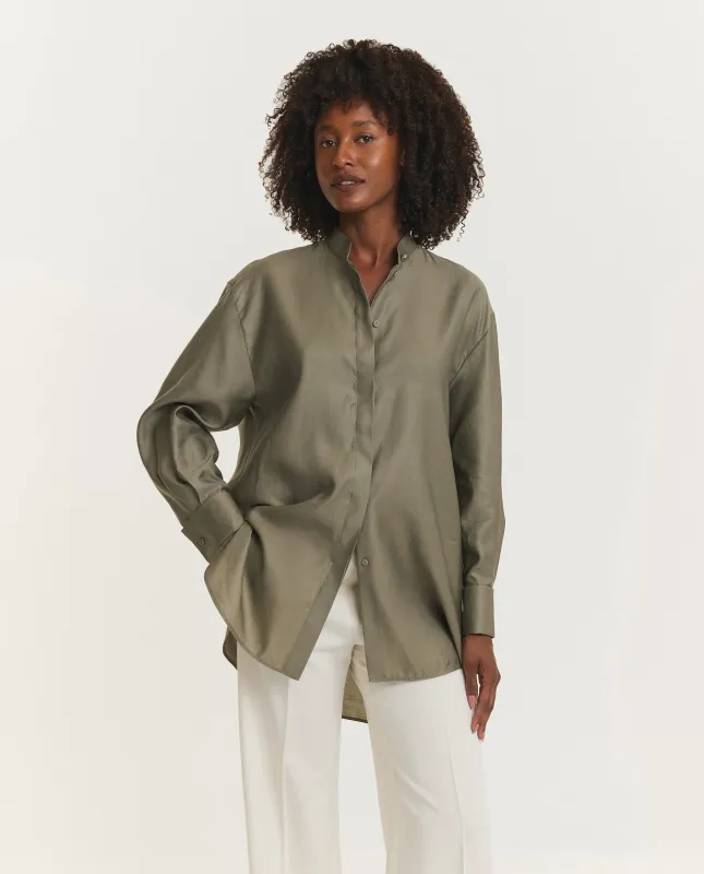 Anta Satijnen Shirt - Groen sold by Pauw Amsterdam