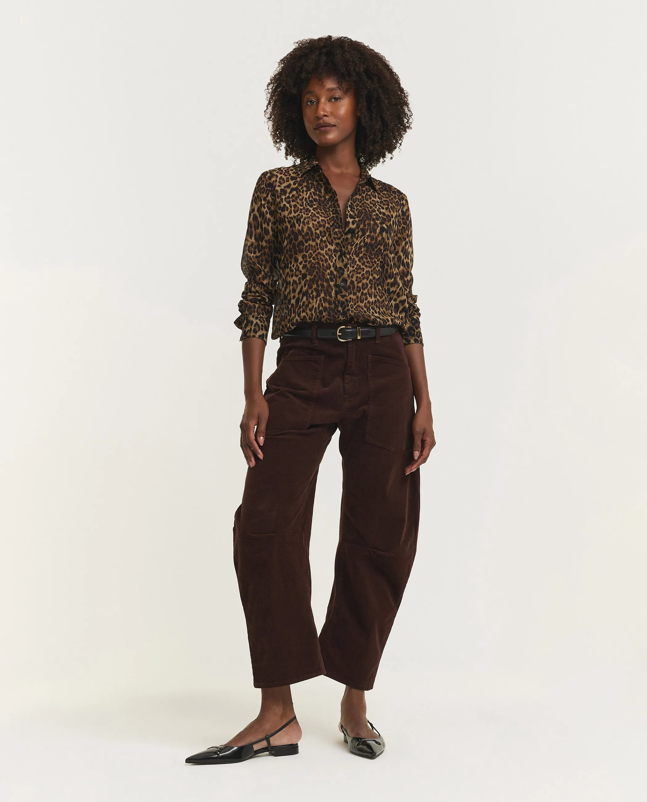 Gaia Zijden Blouse - Bruin sold by Pauw Amsterdam product image thumbnail 3