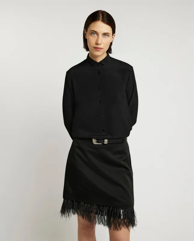 Flowy Zijden Blouse - Zwart sold by Pauw Amsterdam