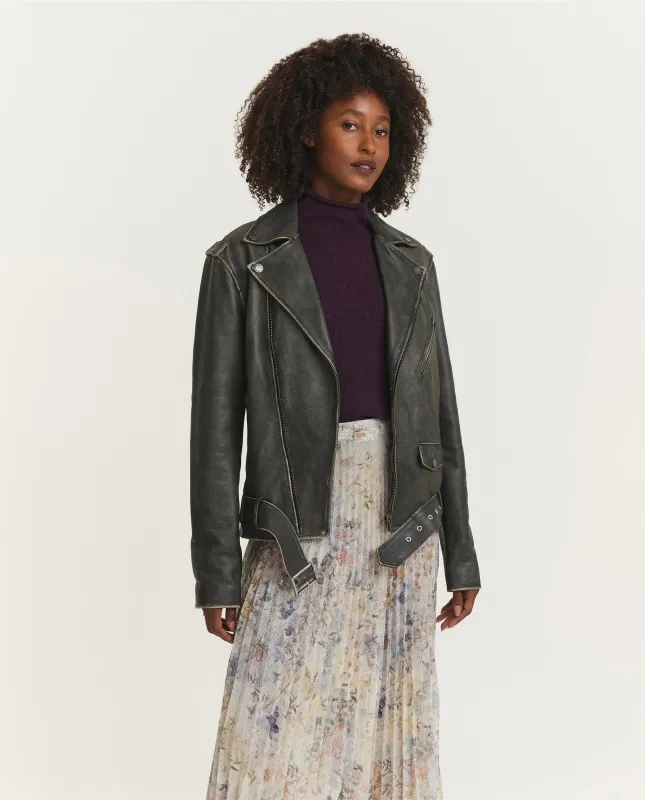 Leren Bikerjack - Zwart sold by Pauw Amsterdam