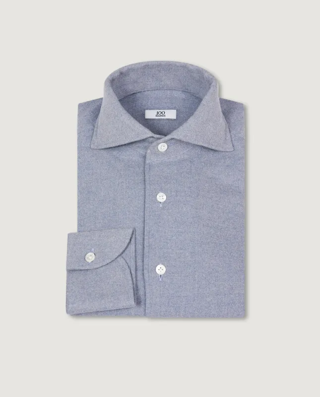 Katoen Cashmere Flanel Shirt - Lichtblauw sold by Pauw Amsterdam