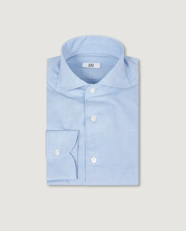 Katoenen Multitone Shirt - Lichtblauw sold by Pauw Amsterdam