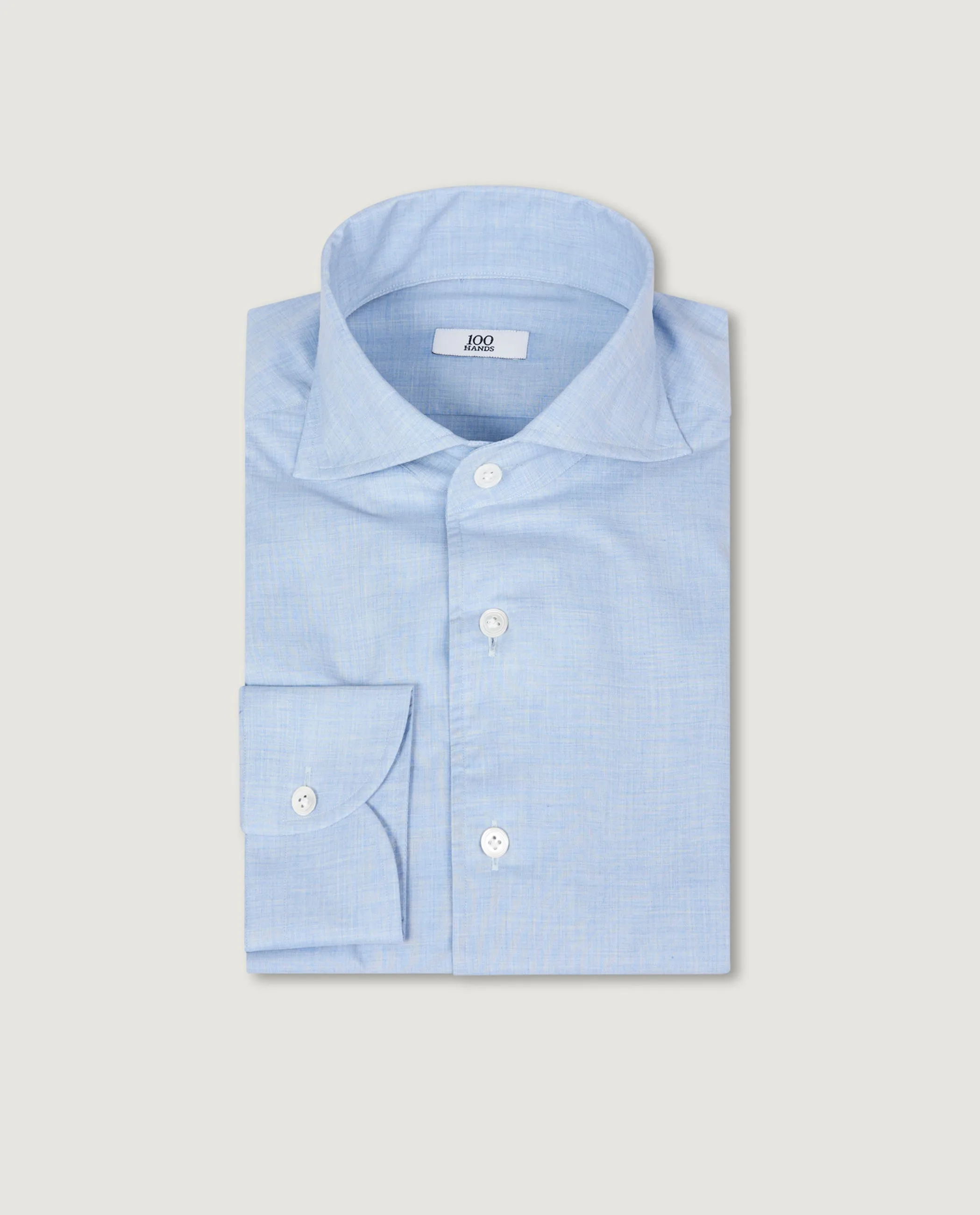 Katoenen Multitone Shirt - Lichtblauw sold by Pauw Amsterdam