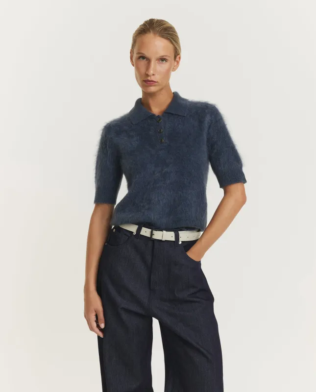 Carolyn Cashmere Top - Blauw made by Lisa Yang