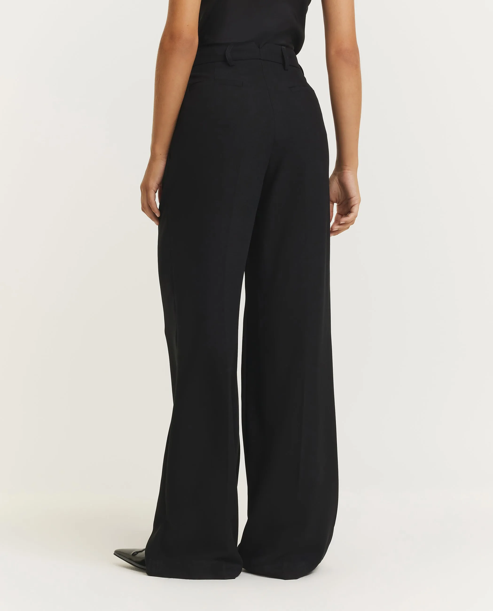 Wijde Pijp Pantalon - Zwart sold by Pauw Amsterdam product image thumbnail 4