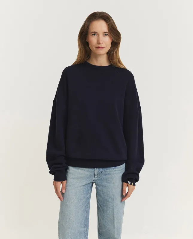 N°355 Tes Trui - Donkerblauw made by extreme cashmere