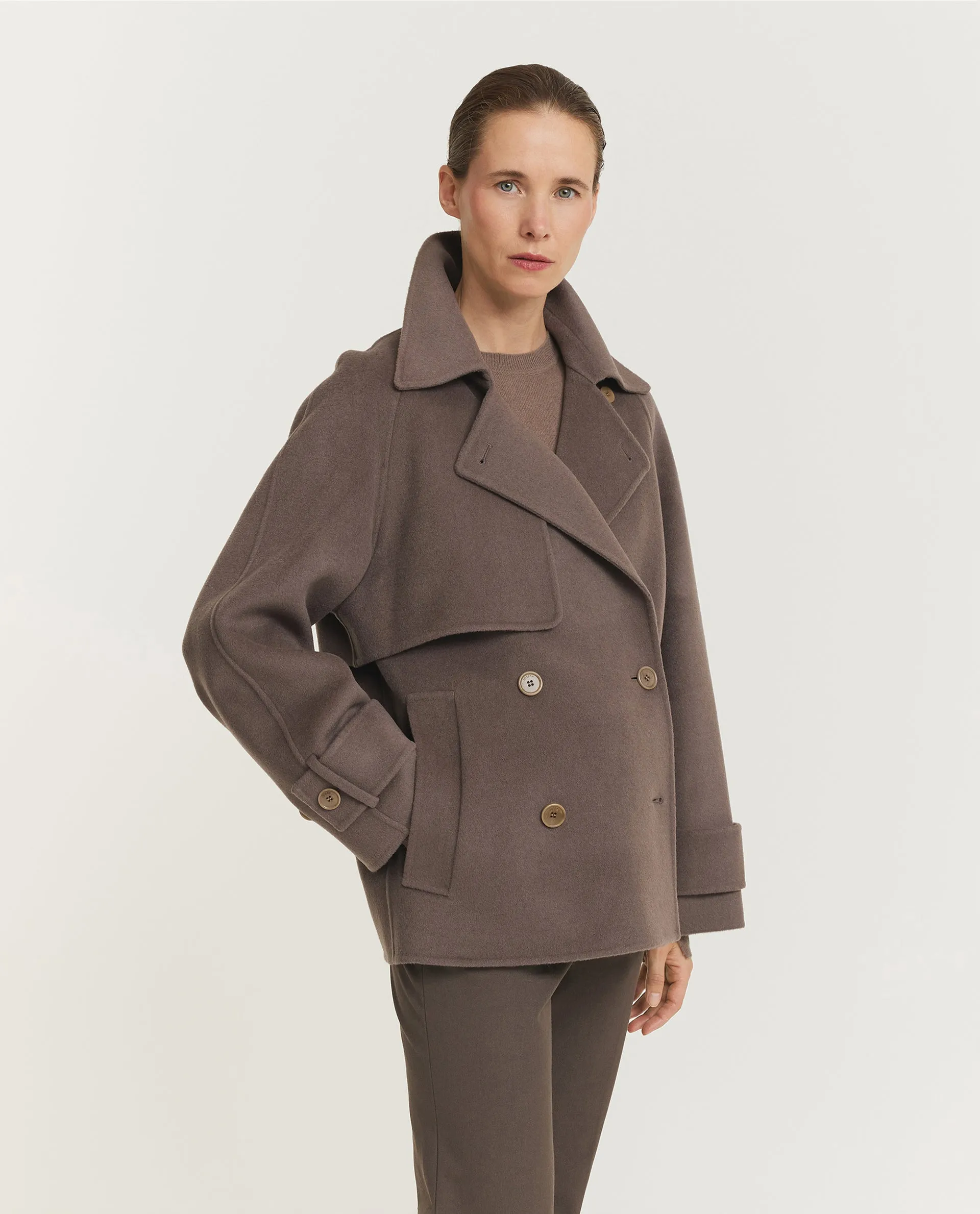 Marne Wol Cashmere Coat - Bruin sold by Pauw Amsterdam product image thumbnail 4