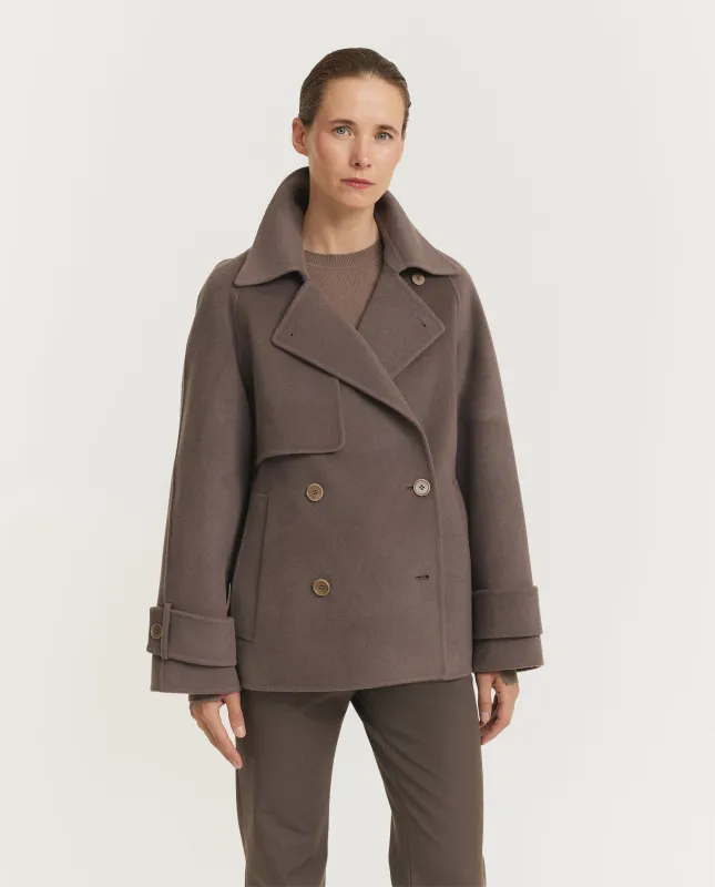 Marne Wol Cashmere Coat - Bruin sold by Pauw Amsterdam