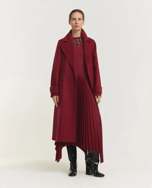 Arline Wol Cashmere Overjas - Rood sold by Pauw Amsterdam
