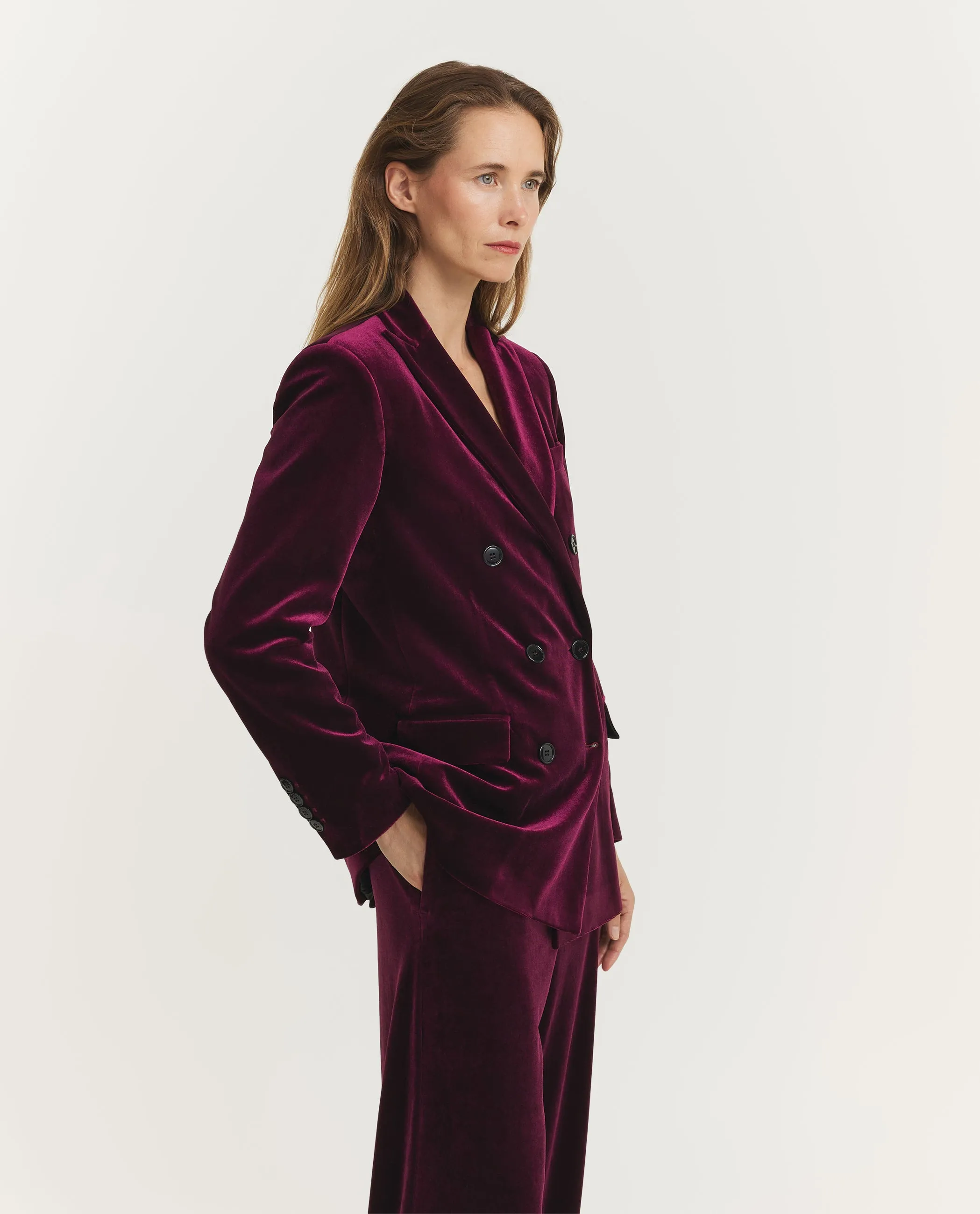 Fluwelen Double-Breasted Jasje - Rood sold by Pauw Amsterdam product image thumbnail 4