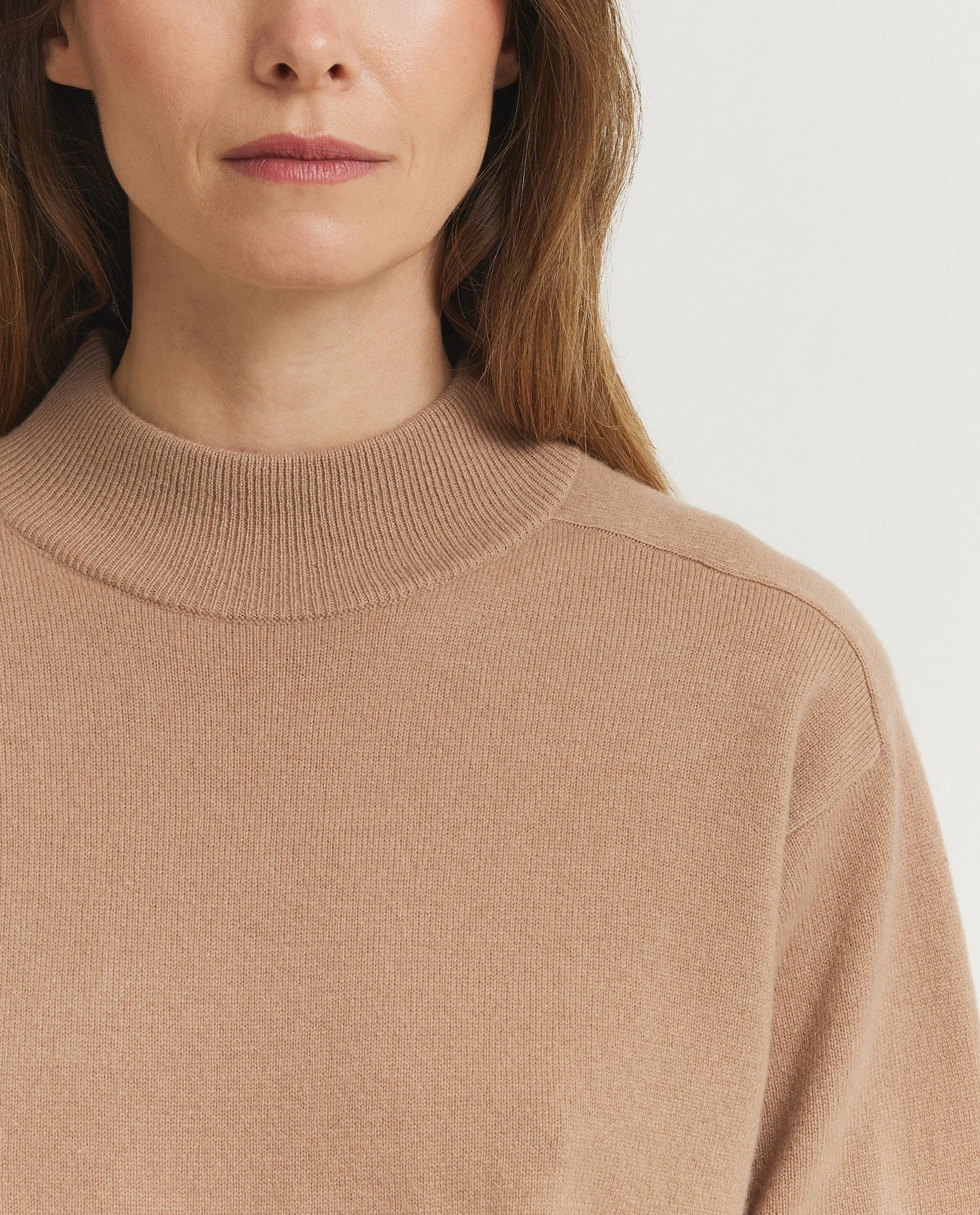 Wool Cashmere Korte Mouwen Trui - Lichtbruin sold by Pauw Amsterdam product image thumbnail 2