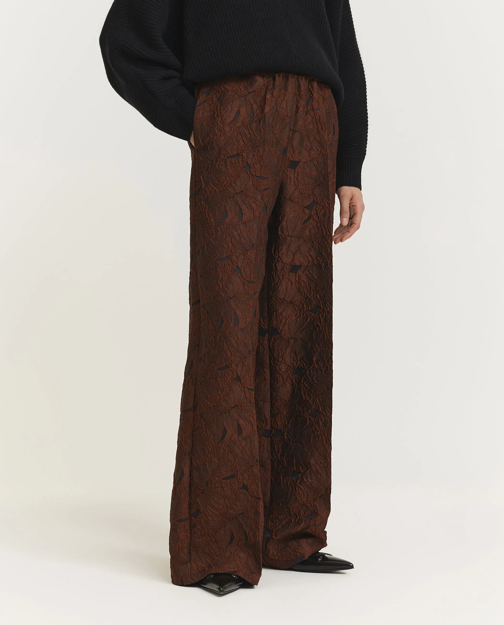 Wijde Patroon Pantalon - Bruin sold by Pauw Amsterdam product image thumbnail 3