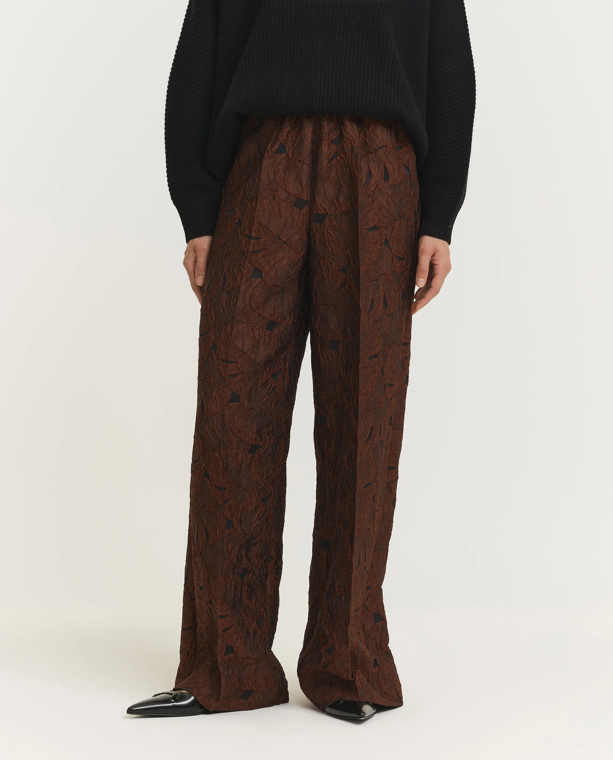 Wijde Patroon Pantalon - Bruin sold by Pauw Amsterdam product image thumbnail 2