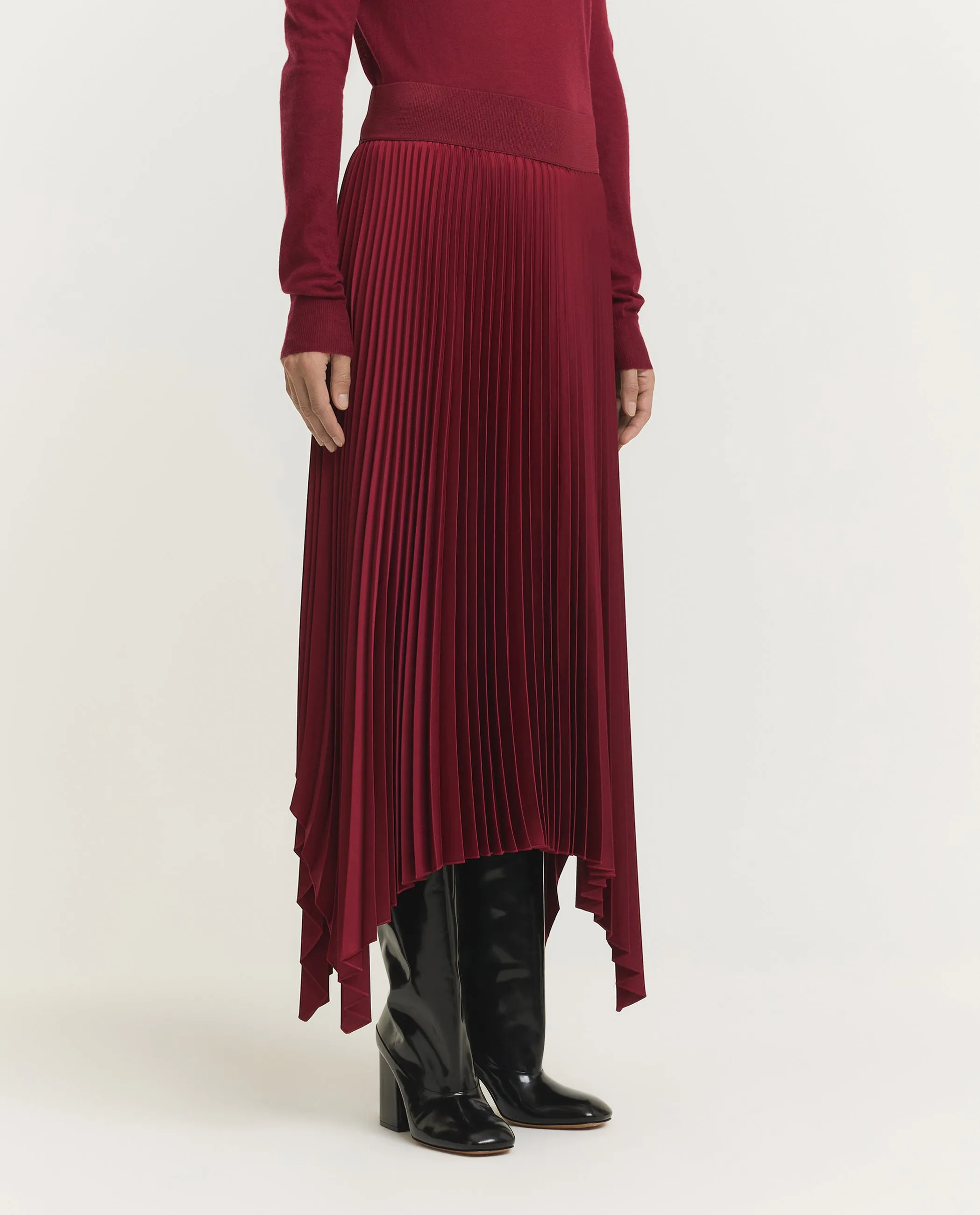 Asymmetrische Plissé Rok - Rood sold by Pauw Amsterdam product image thumbnail 3