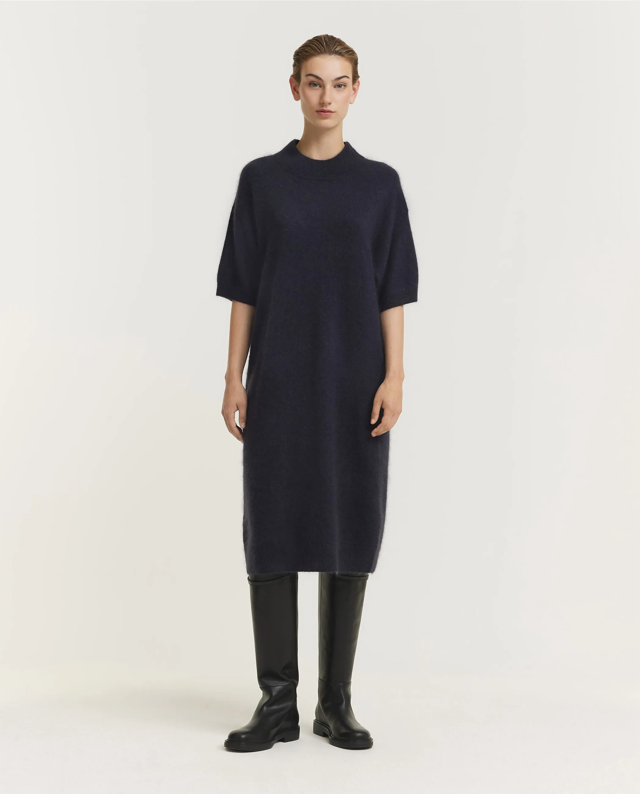 Wol Cashmere Jurk - Donkerblauw sold by Pauw Amsterdam