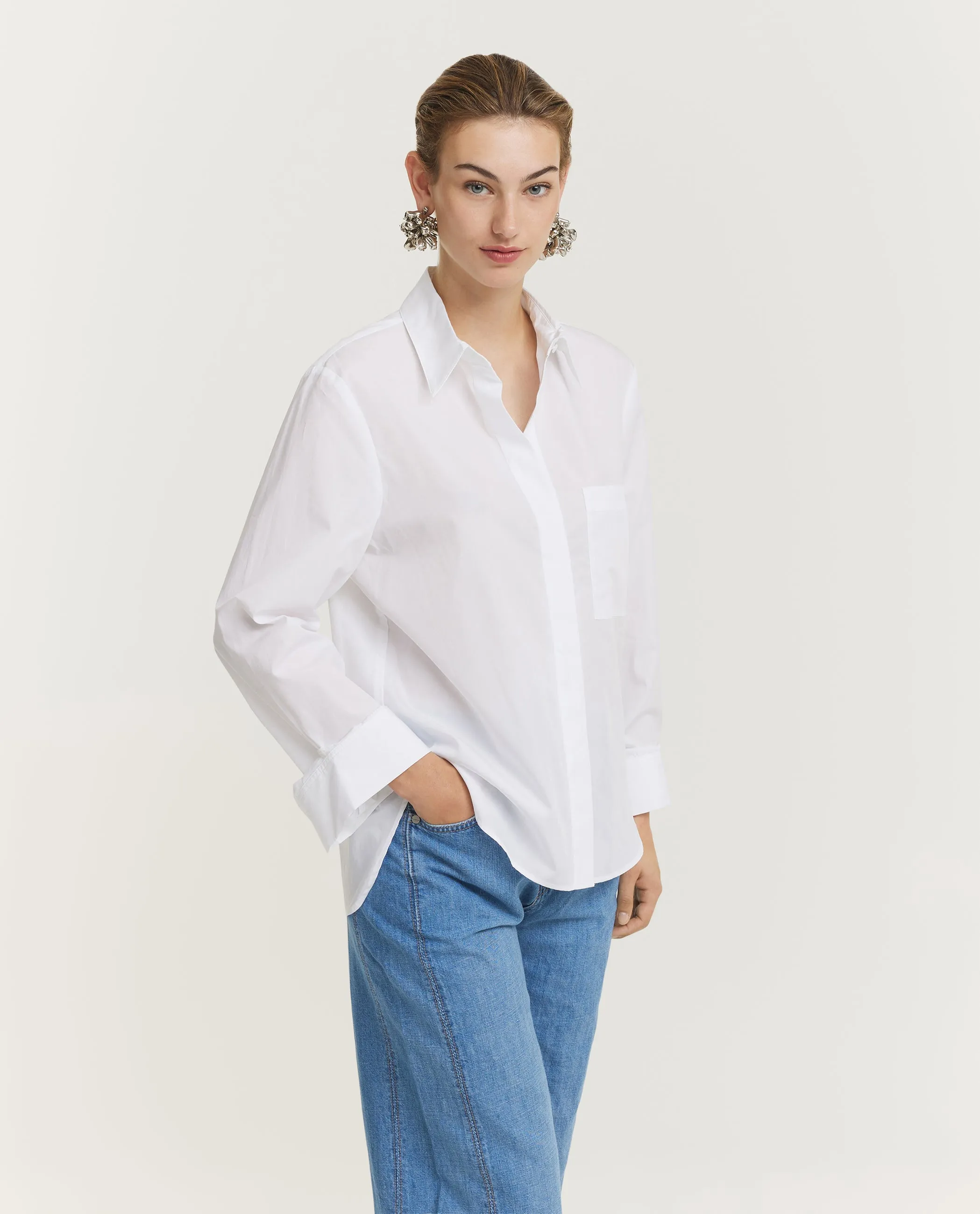 Katoenen Boyfriend Shirt - Wit sold by Pauw Amsterdam product image thumbnail 4