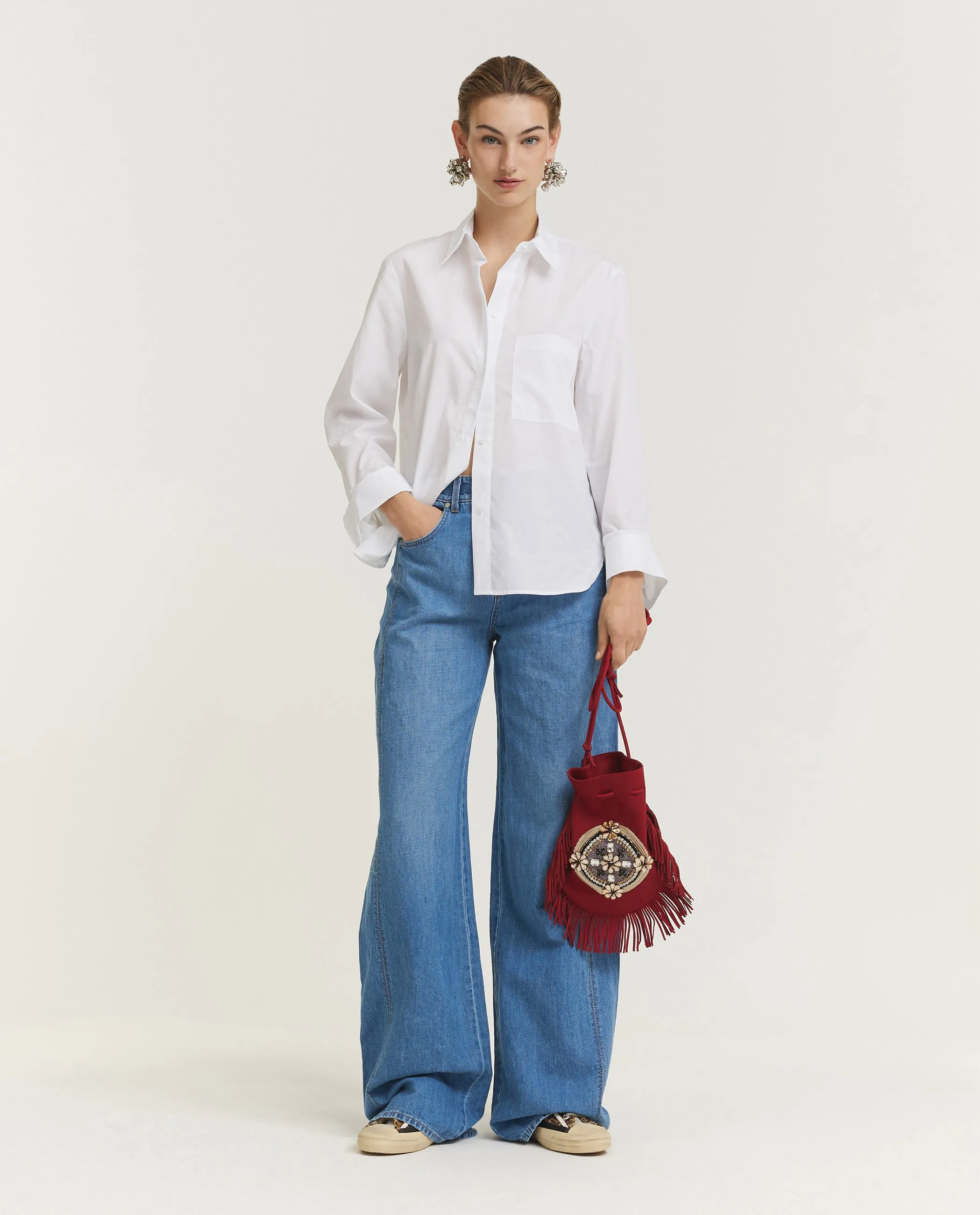 Katoenen Boyfriend Shirt - Wit sold by Pauw Amsterdam product image thumbnail 3