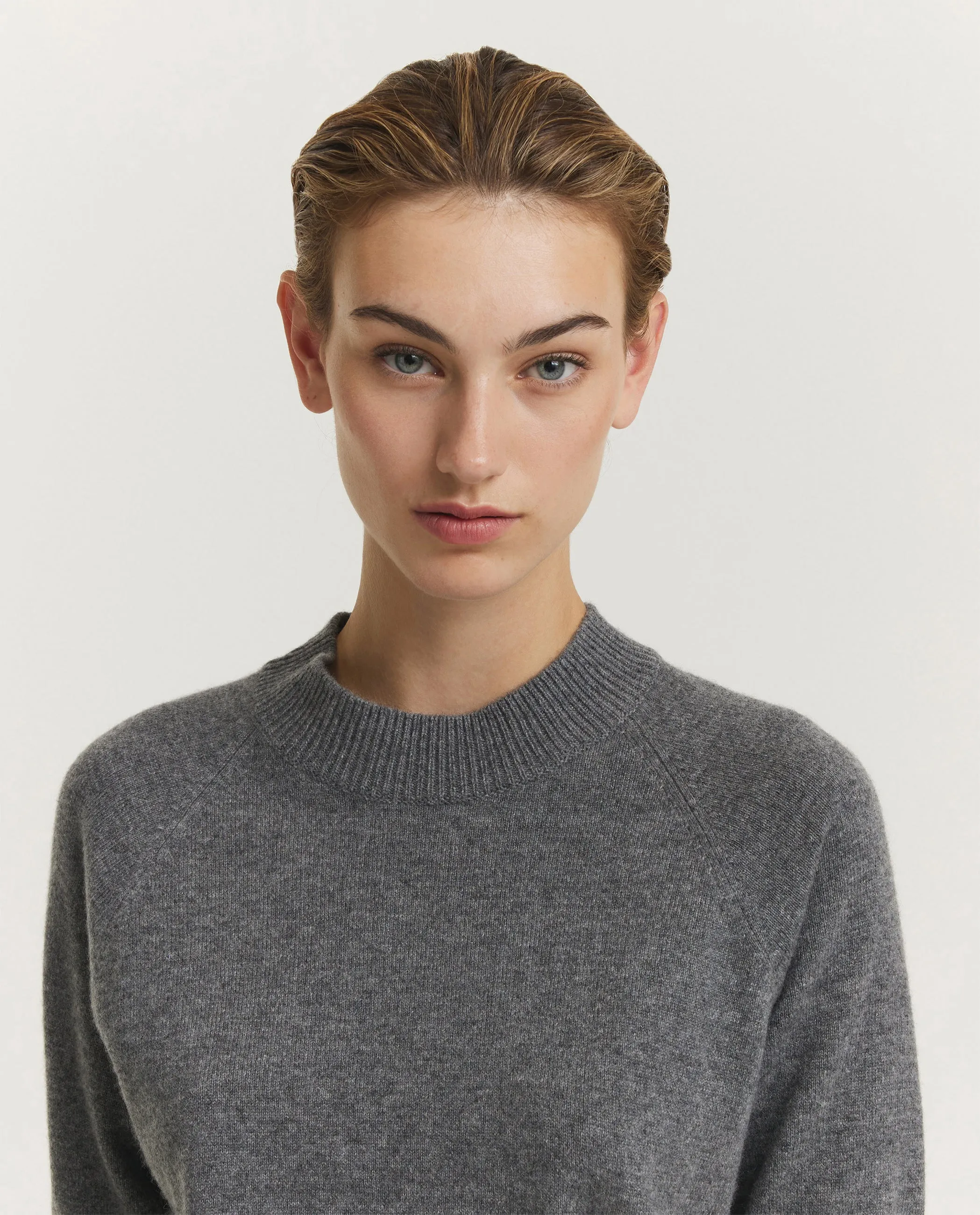 Cashmere Raglan Korte Mouwen Trui - Grijs sold by Pauw Amsterdam product image thumbnail 2