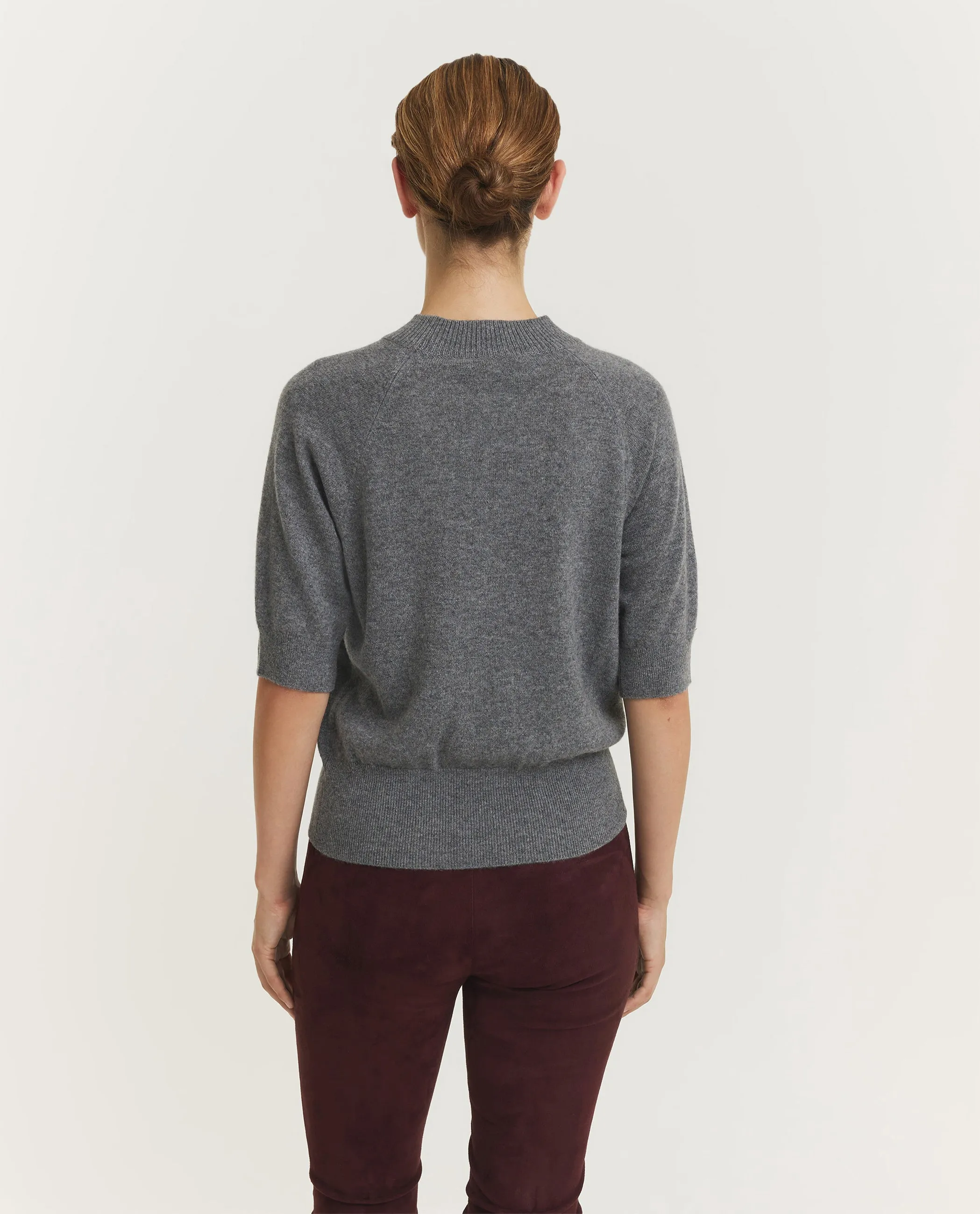 Cashmere Raglan Korte Mouwen Trui - Grijs sold by Pauw Amsterdam product image thumbnail 4