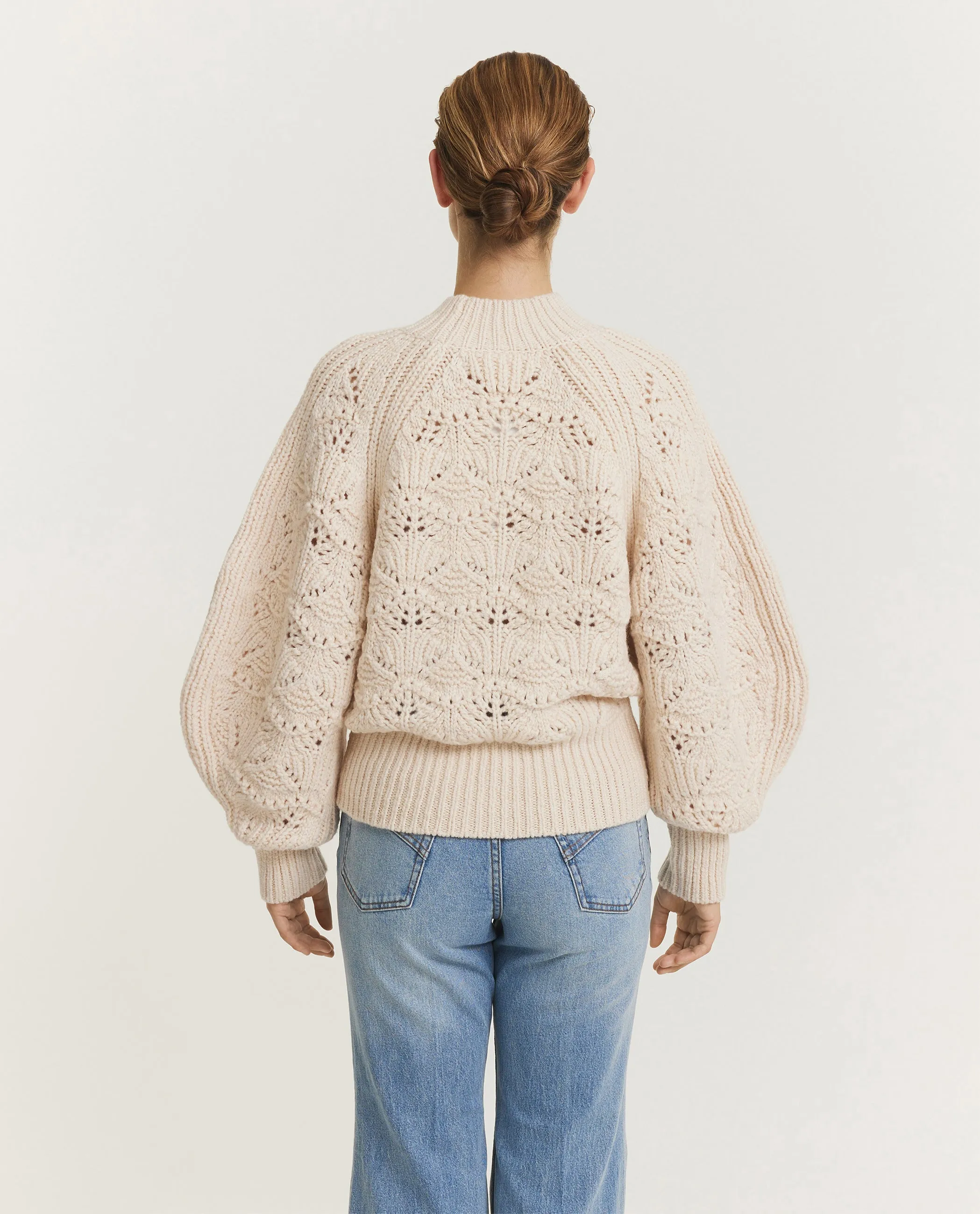 Hypnotic Cable Knit Trui - Ecru sold by Pauw Amsterdam product image thumbnail 5