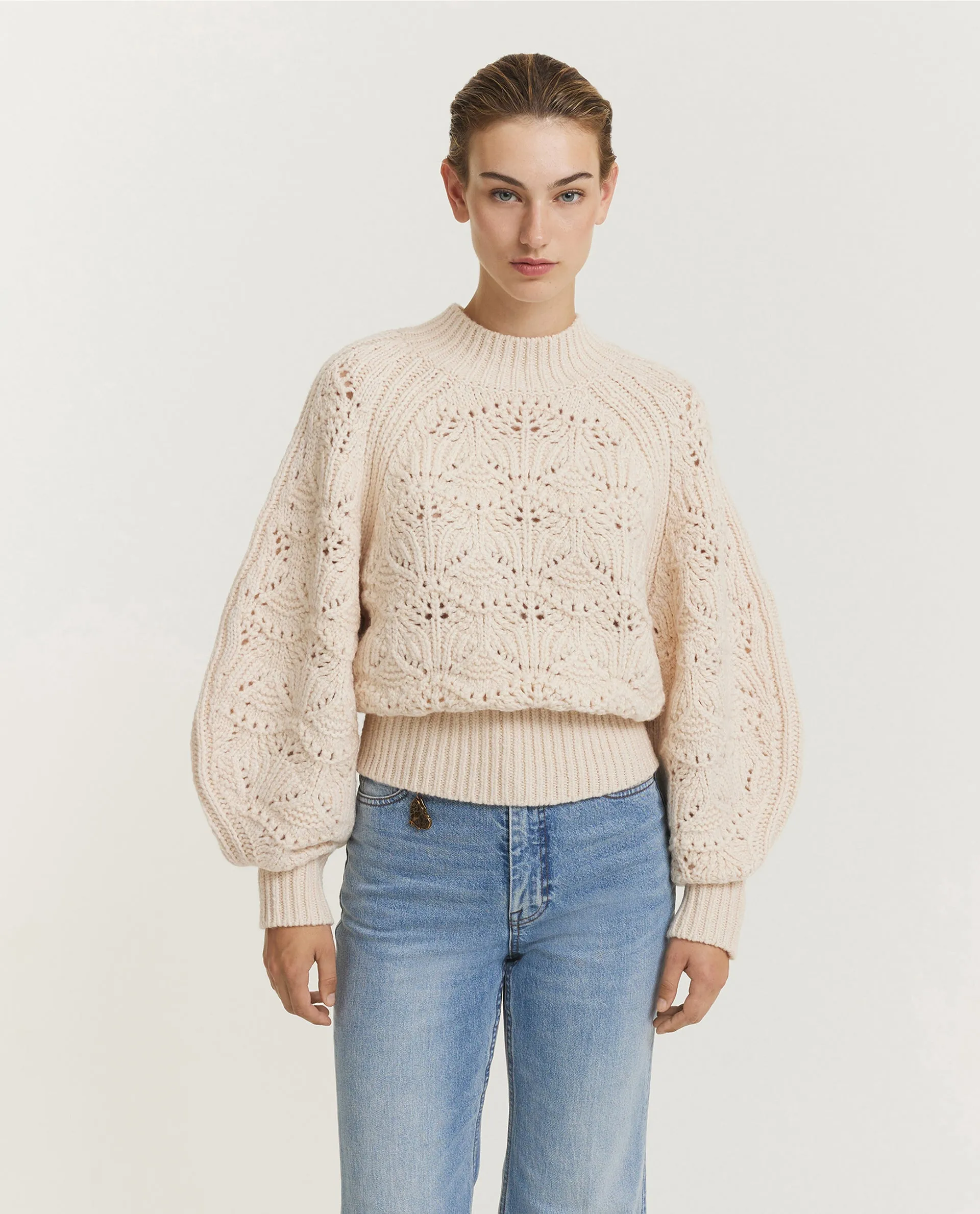 Hypnotic Cable Knit Trui - Ecru sold by Pauw Amsterdam