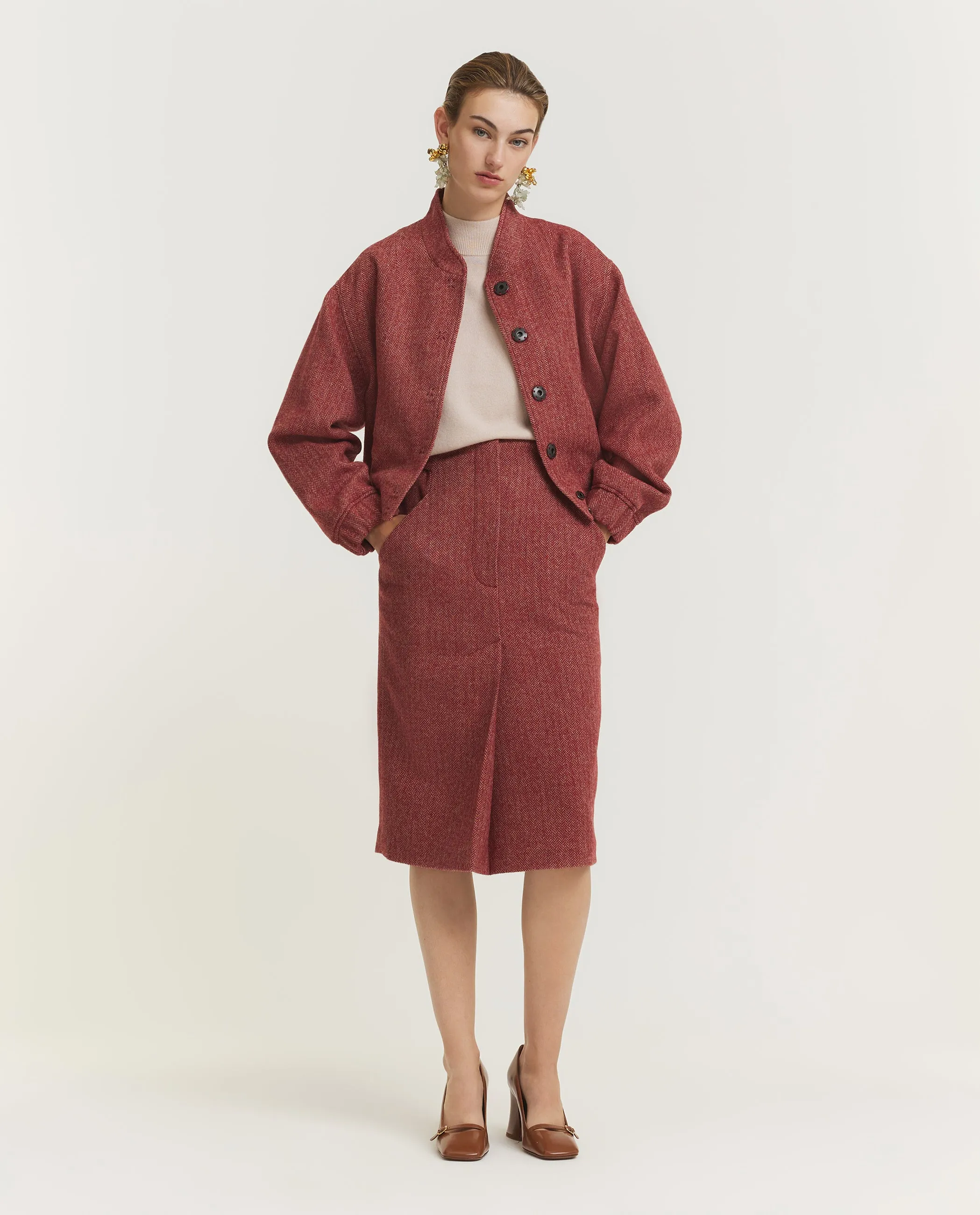 Wool Cashmere Korte Mouwen Trui - Roze sold by Pauw Amsterdam product image thumbnail 3