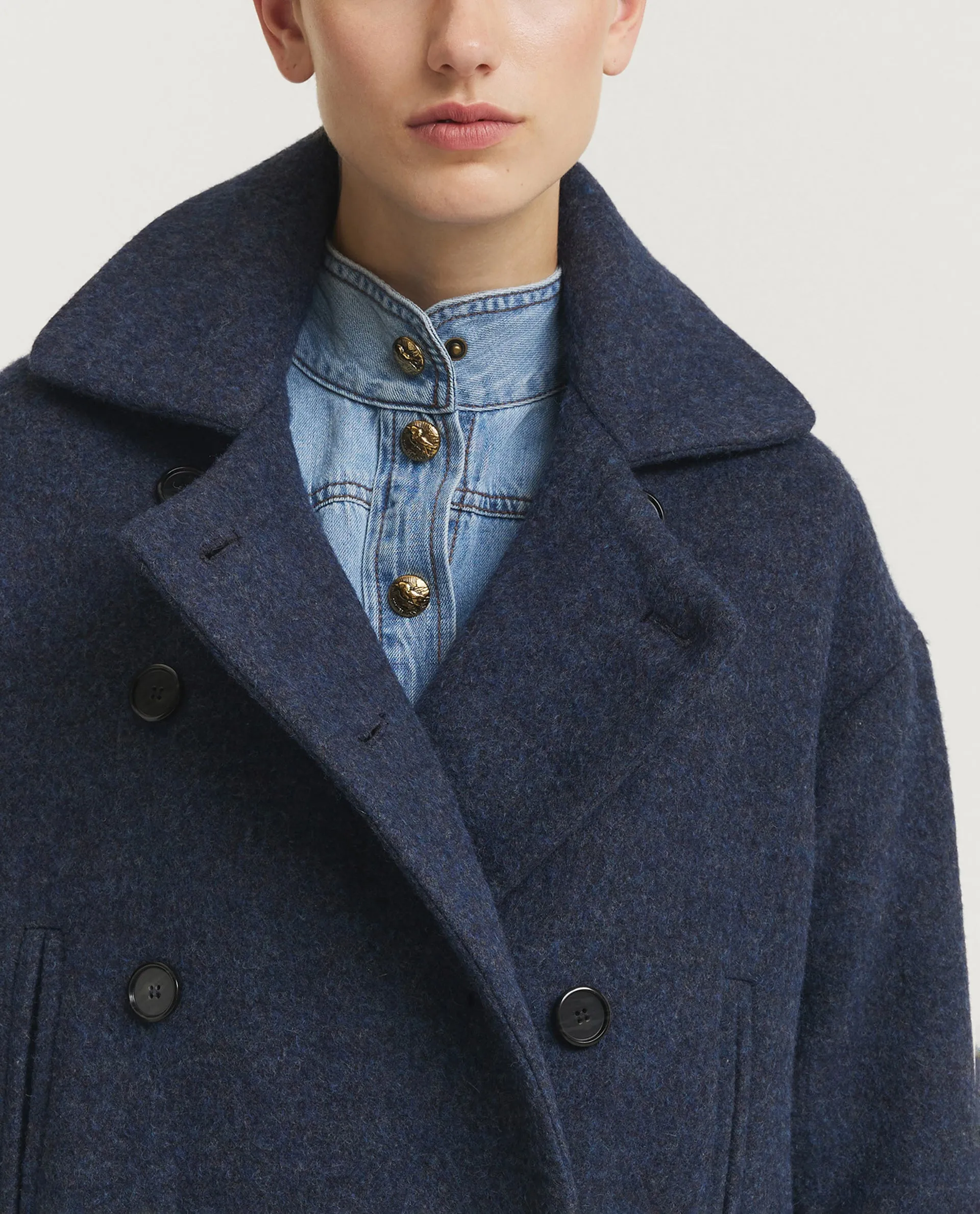 Alpaca Wol Overjas - Blauw sold by Pauw Amsterdam product image thumbnail 2