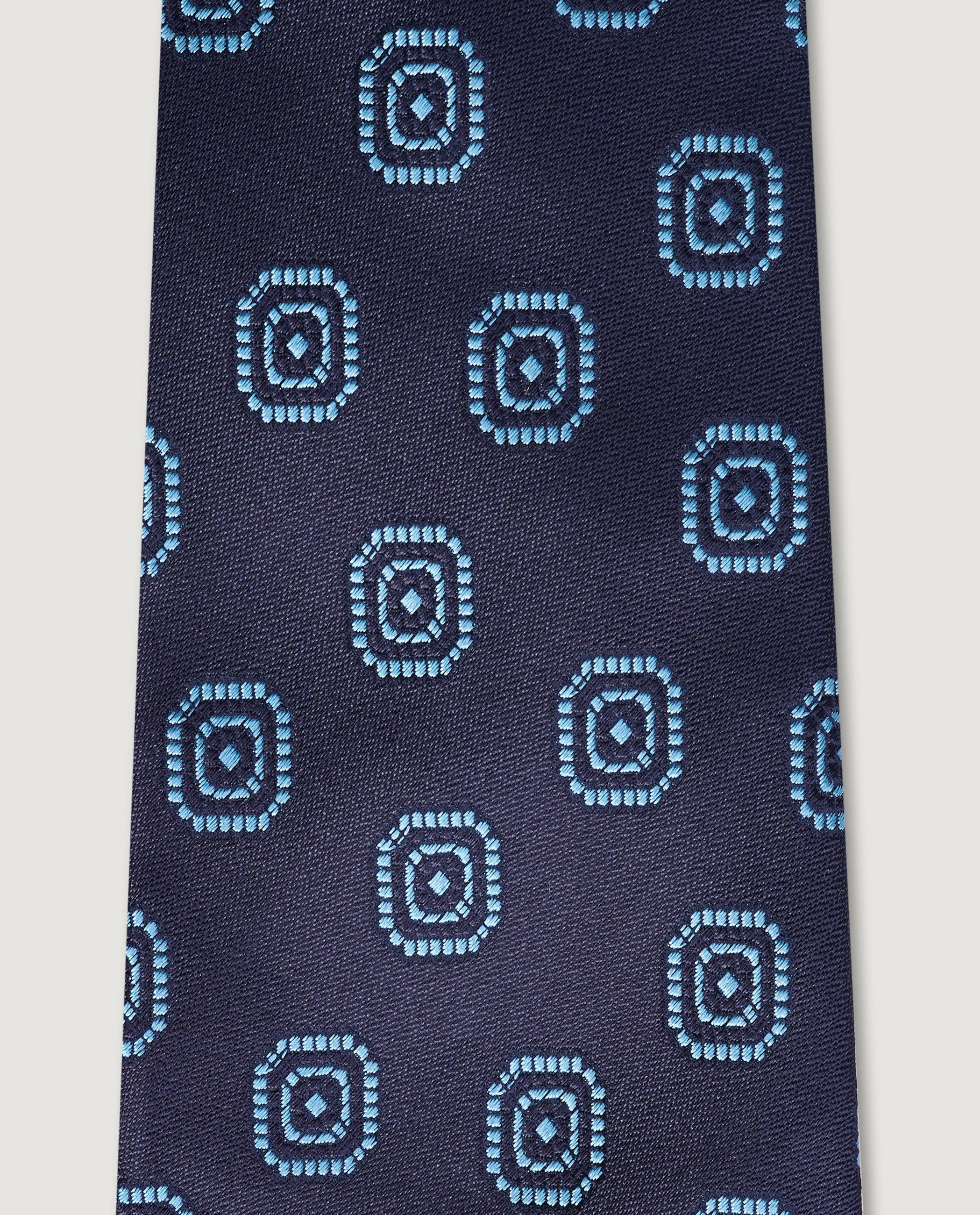 Zijden Patroon Das - Donkerblauw sold by Pauw Amsterdam product image thumbnail 2