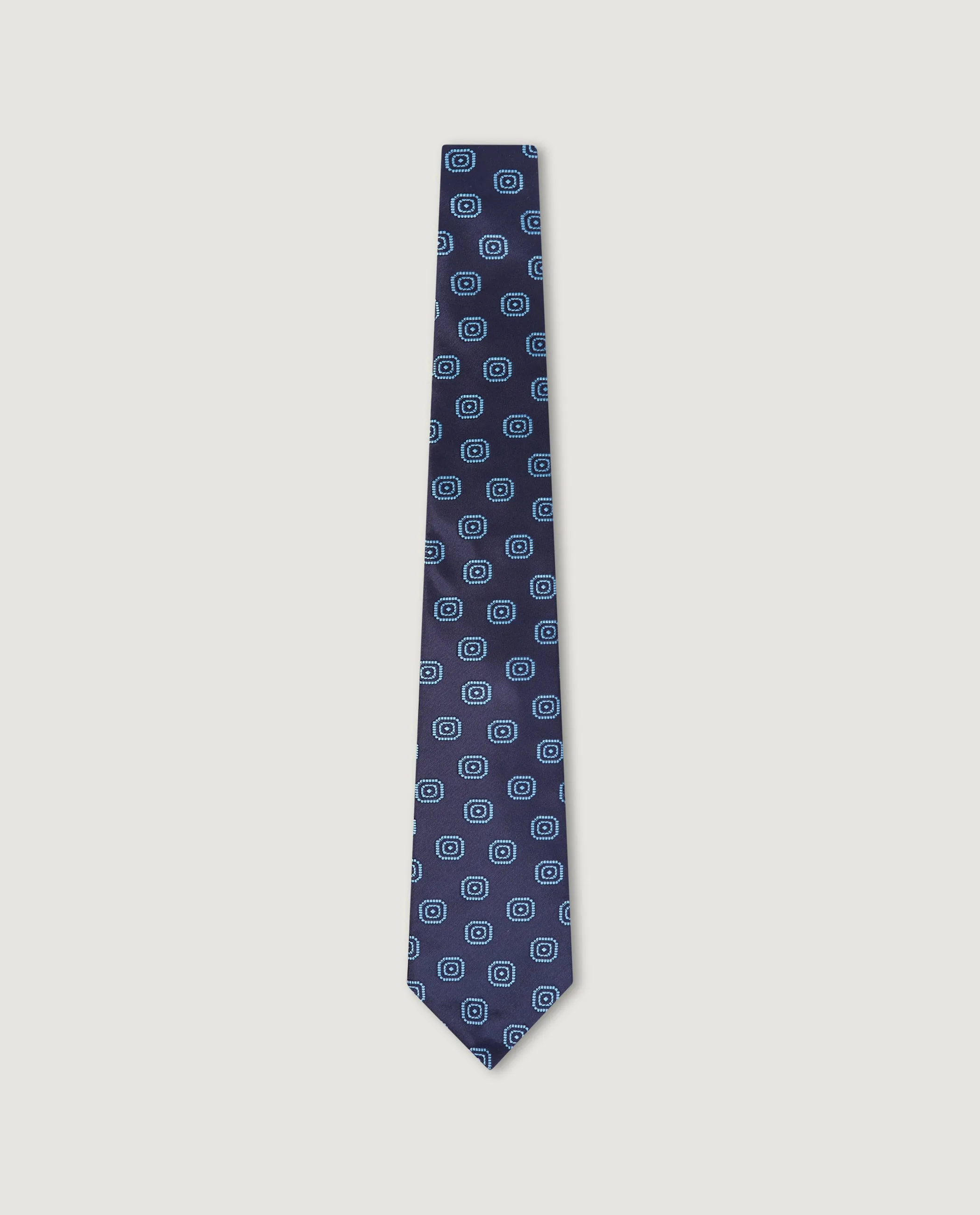 Zijden Patroon Das - Donkerblauw sold by Pauw Amsterdam