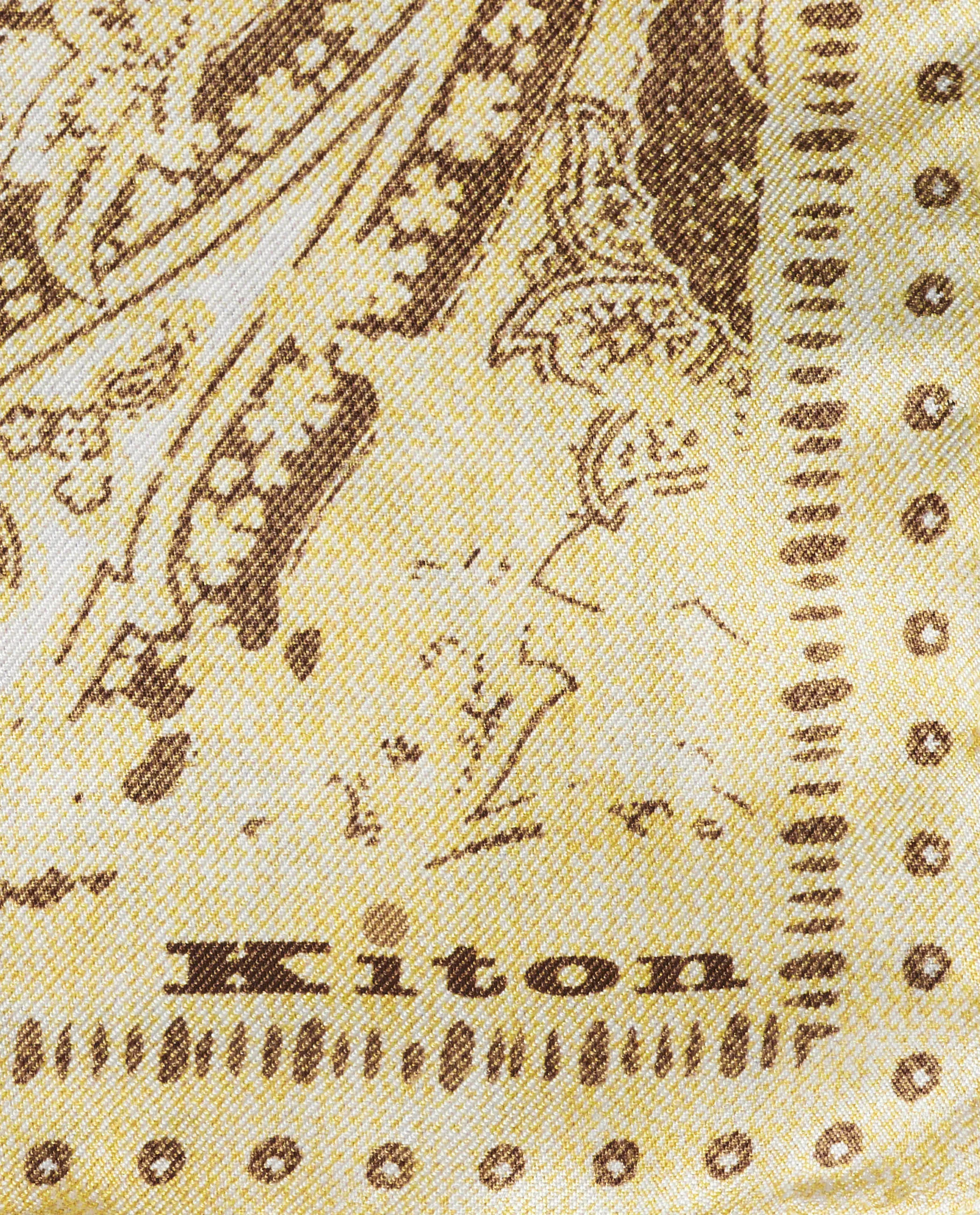 Geprinte Zijden Pochet - Geel sold by Pauw Amsterdam product image thumbnail 3