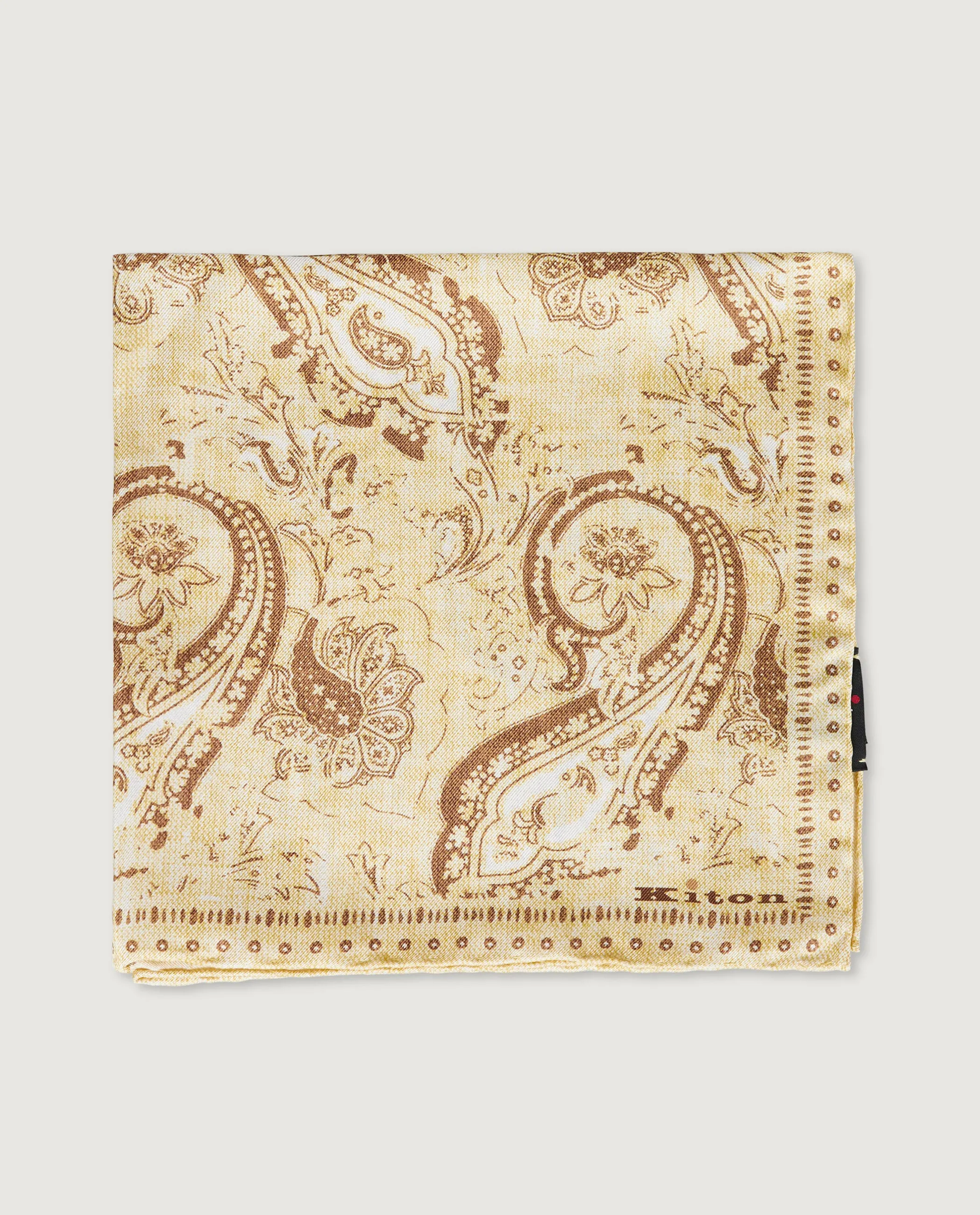 Geprinte Zijden Pochet - Geel sold by Pauw Amsterdam