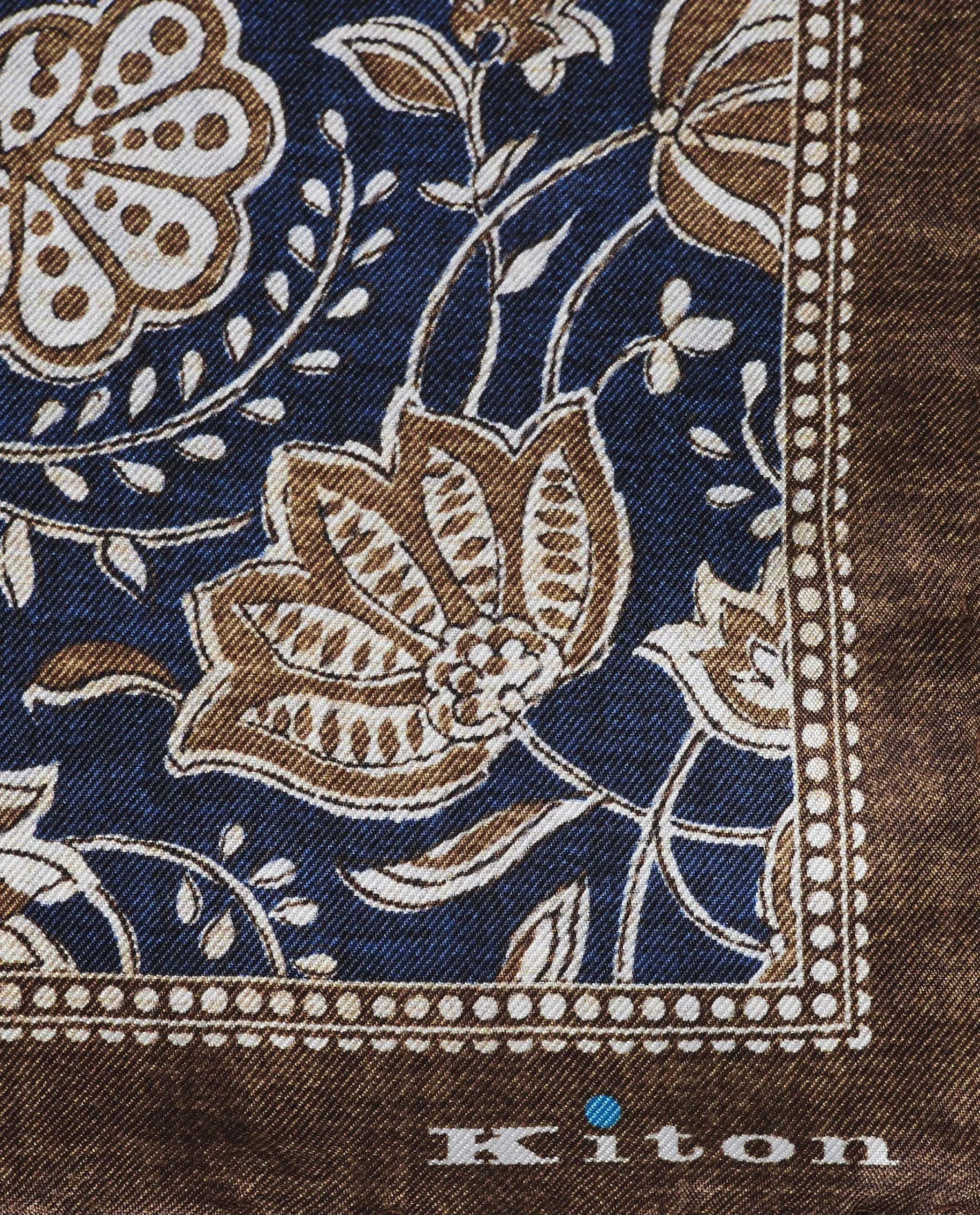 Geprinte Zijden Pochet - Bruin sold by Pauw Amsterdam product image thumbnail 3