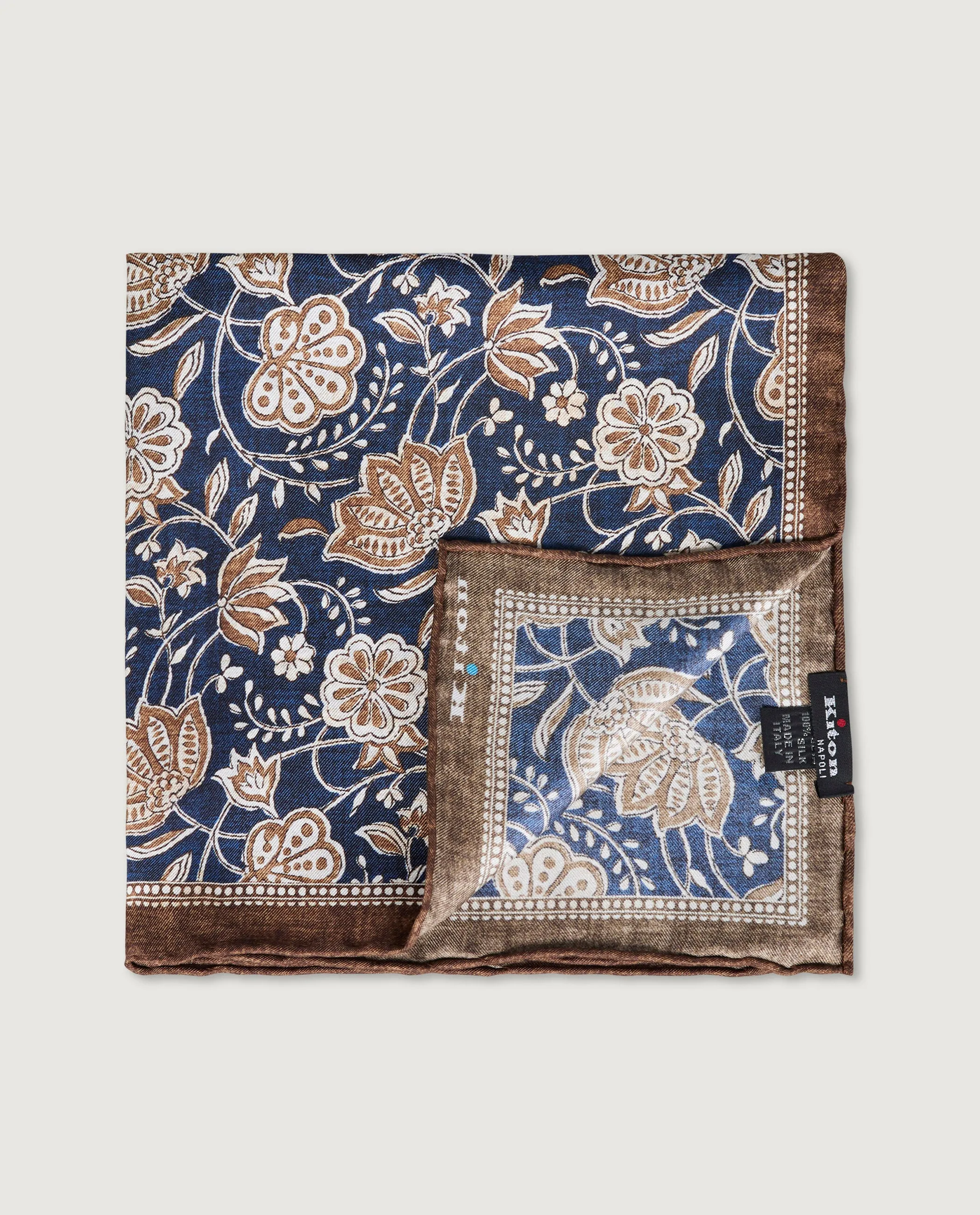 Geprinte Zijden Pochet - Bruin sold by Pauw Amsterdam product image thumbnail 2