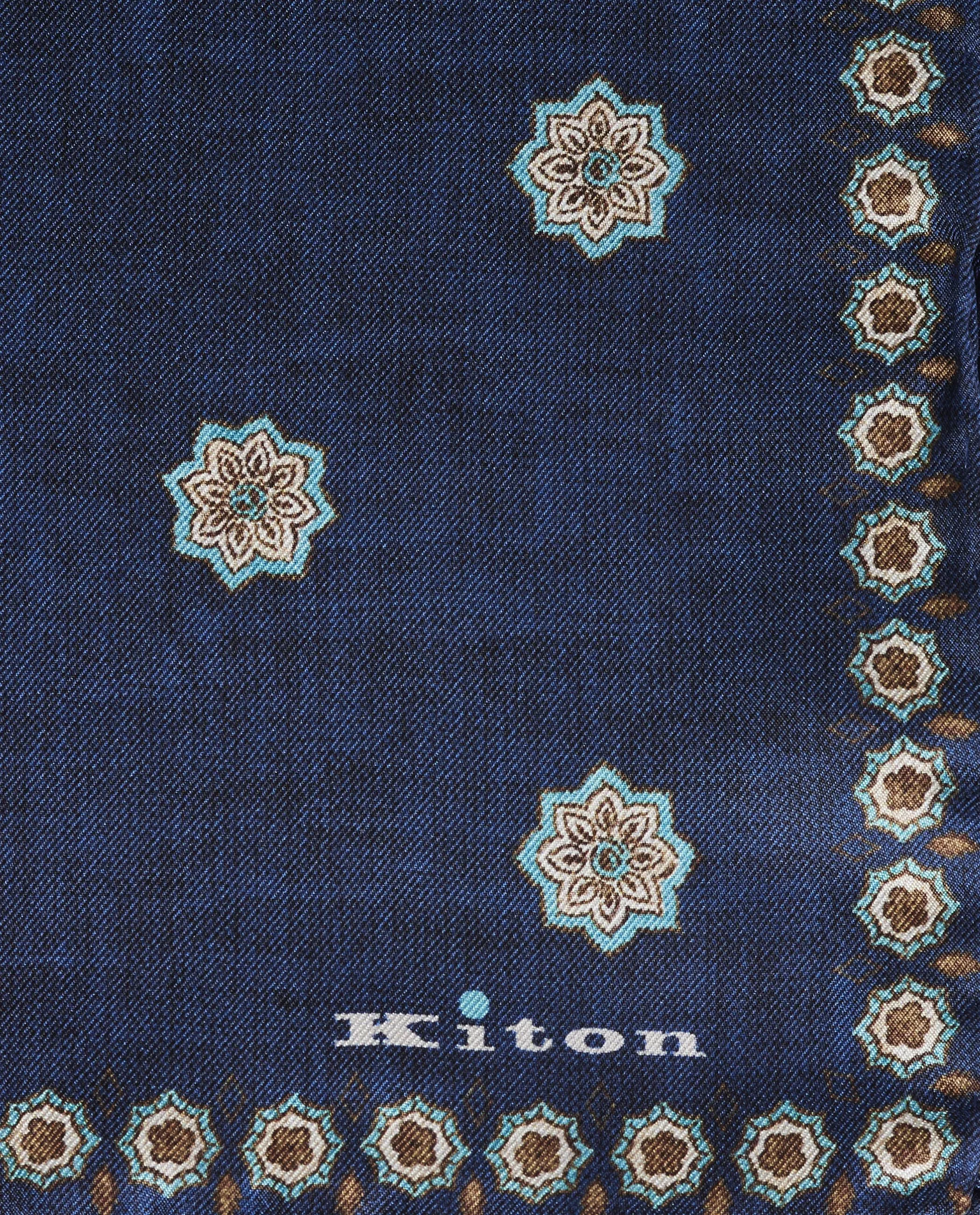 Geprinte Zijden Pochet - Donkerblauw sold by Pauw Amsterdam product image thumbnail 3