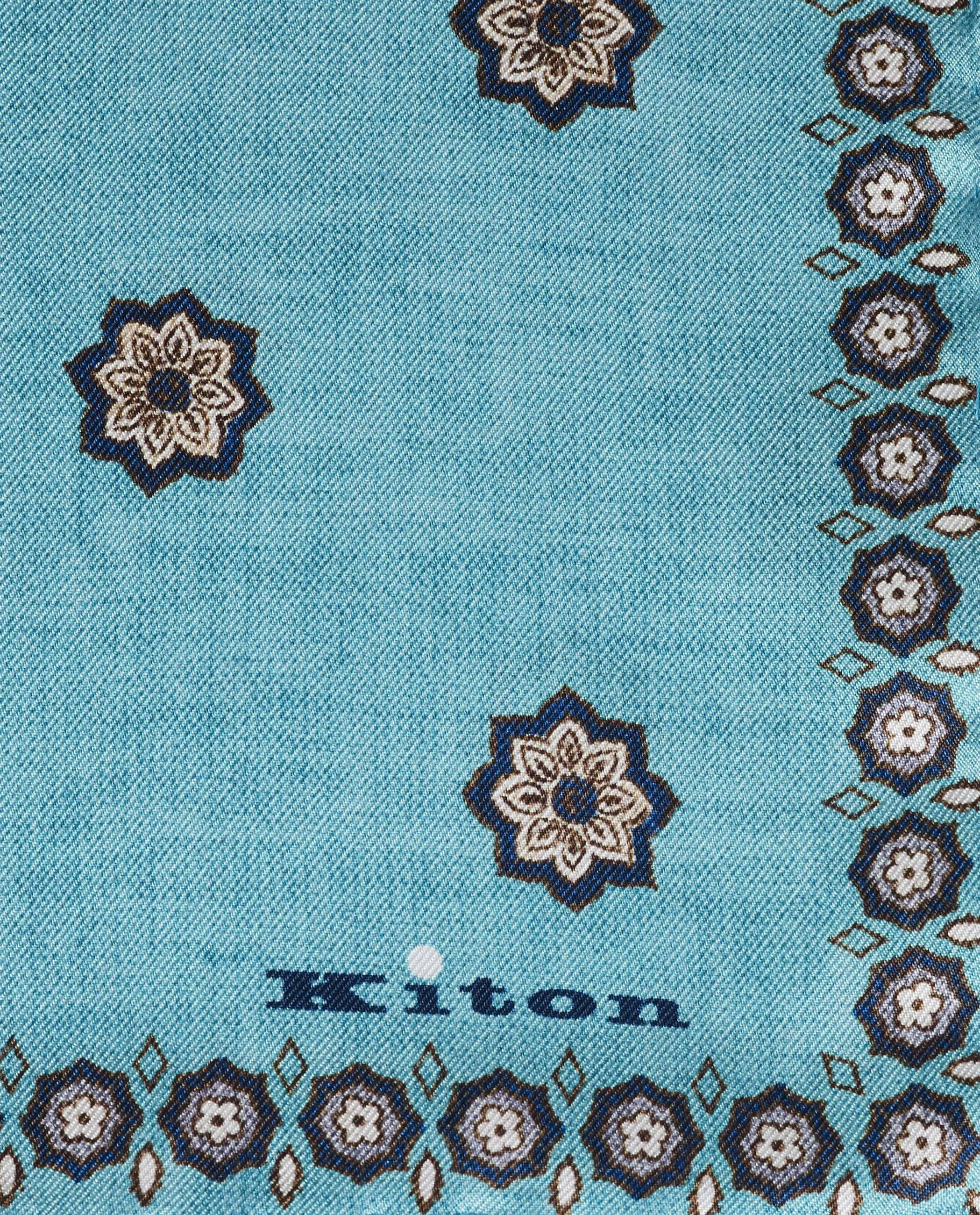 Geprinte Zijden Pochet - Lichtblauw sold by Pauw Amsterdam product image thumbnail 3