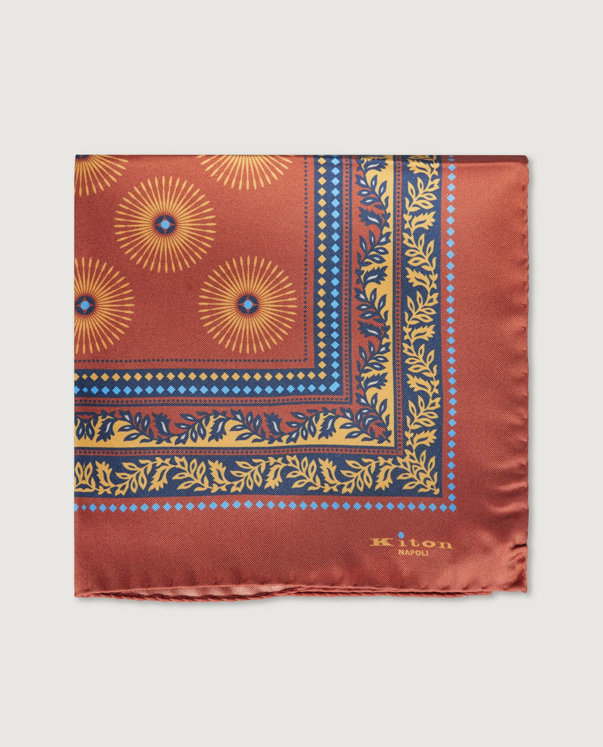 Geprinte Zijden Pochet - Oranje sold by Pauw Amsterdam