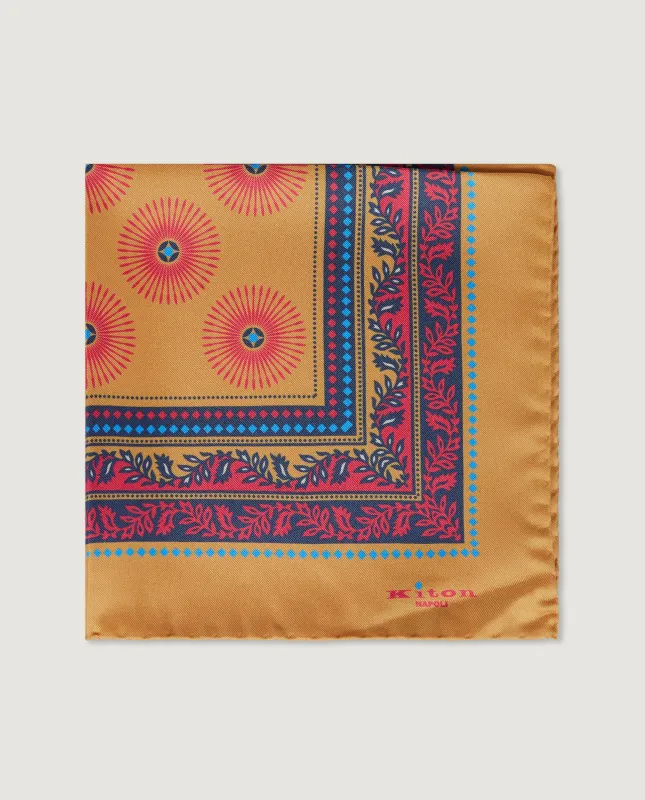 Geprinte Zijden Pochet - Geel sold by Pauw Amsterdam