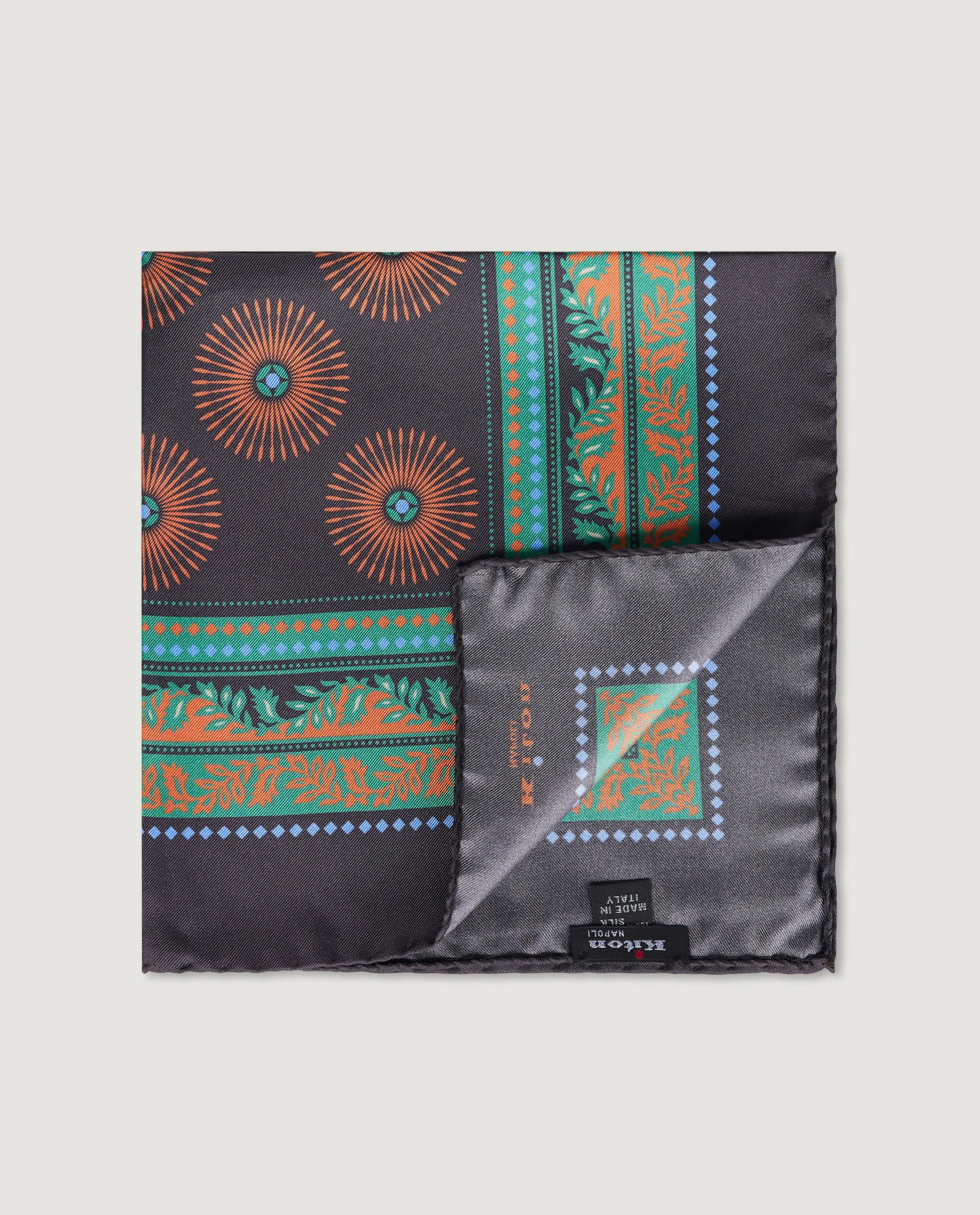 Geprinte Zijden Pochet - Zwart sold by Pauw Amsterdam product image thumbnail 2