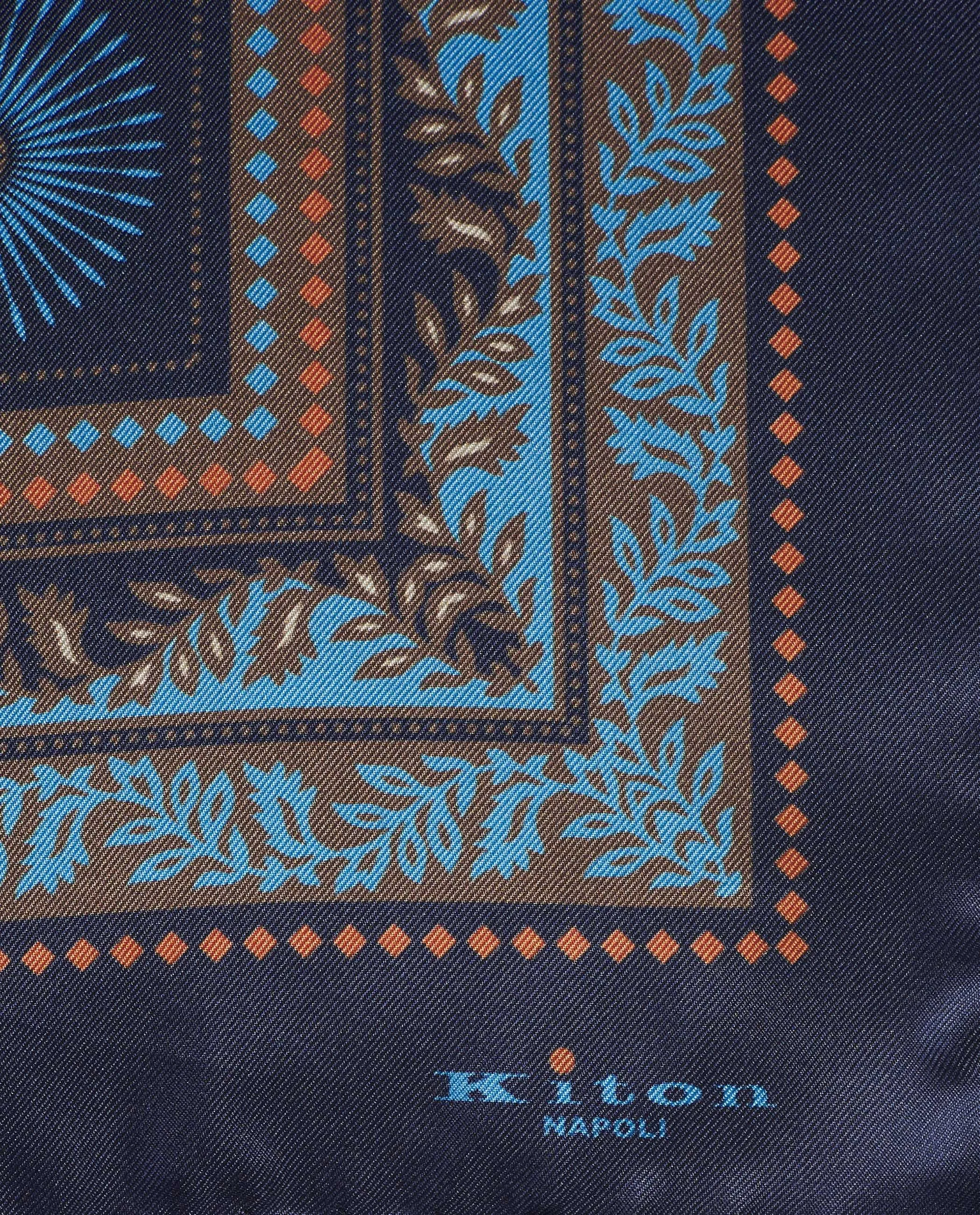 Geprinte Zijden Pochet - Donkerblauw sold by Pauw Amsterdam product image thumbnail 3