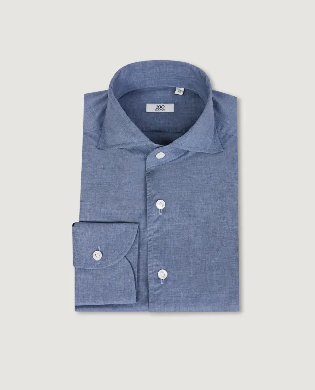 Katoenen Multitone Shirt - Blauw sold by Pauw Amsterdam
