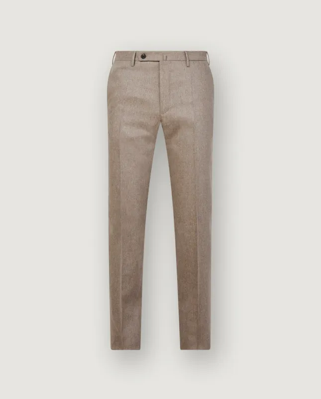 Wol Cashmere Flannel Broek - Lichtbruin sold by Pauw Amsterdam