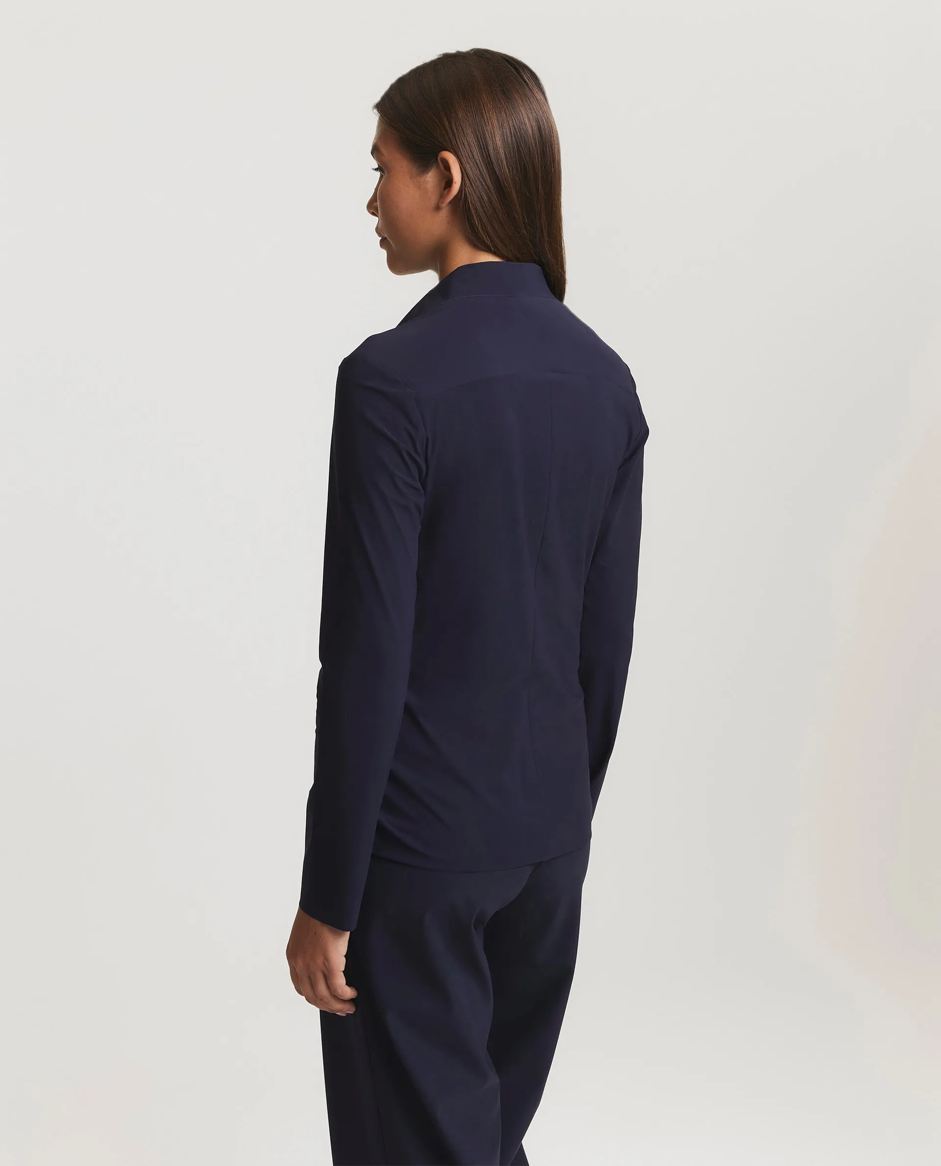 Slanke Stretch Blouse - Blauw sold by Pauw Amsterdam product image thumbnail 3