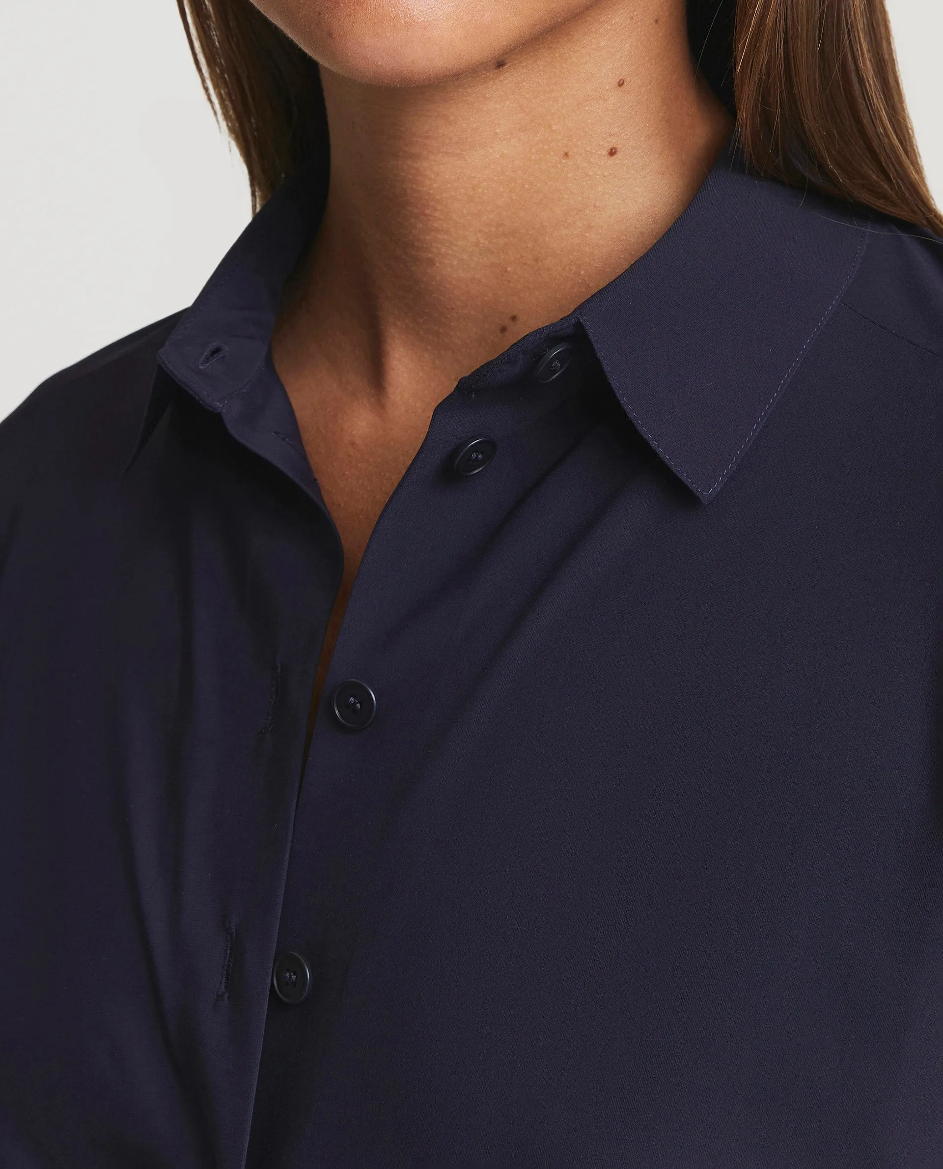 Slanke Stretch Blouse - Blauw sold by Pauw Amsterdam product image thumbnail 5