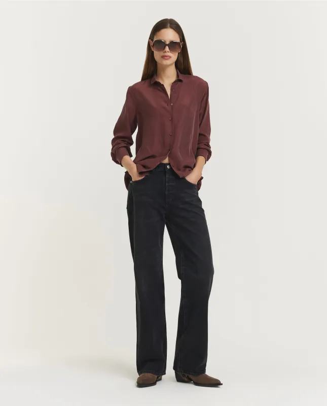 Annina High Rise Wijde Jeans - Zwart sold by Pauw Amsterdam