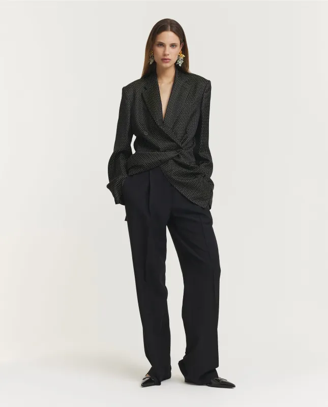 Portias Wol Mohair Pantalon - Zwart sold by Pauw Amsterdam