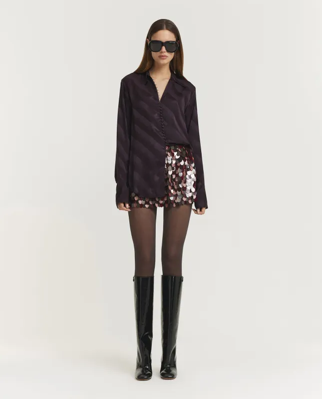 Gabrina Pailletten Rok - Paars sold by Pauw Amsterdam